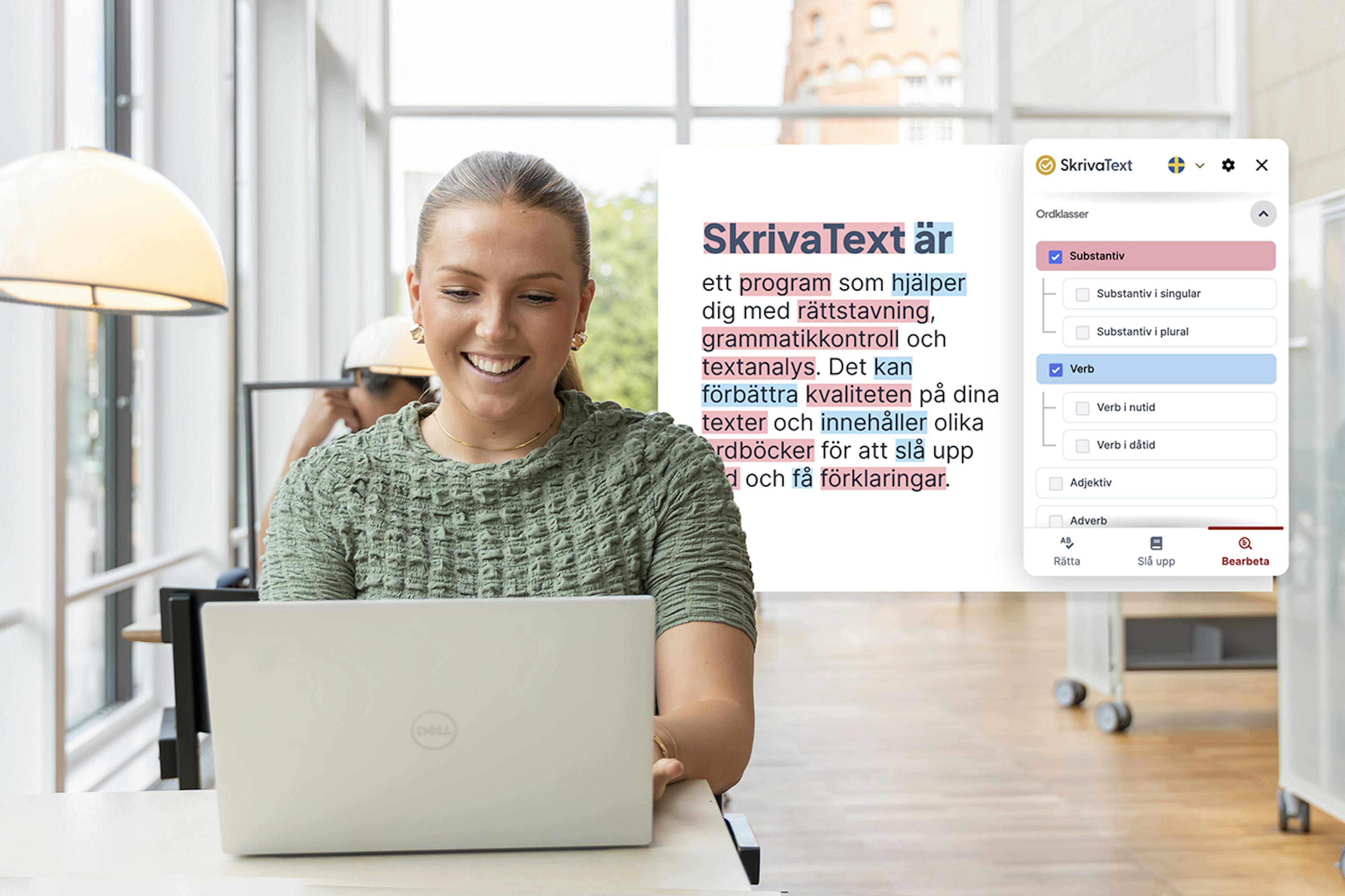 Student Using SkrivaText on laptop