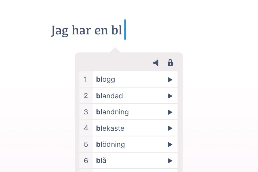 AppWriter Ordförslag
