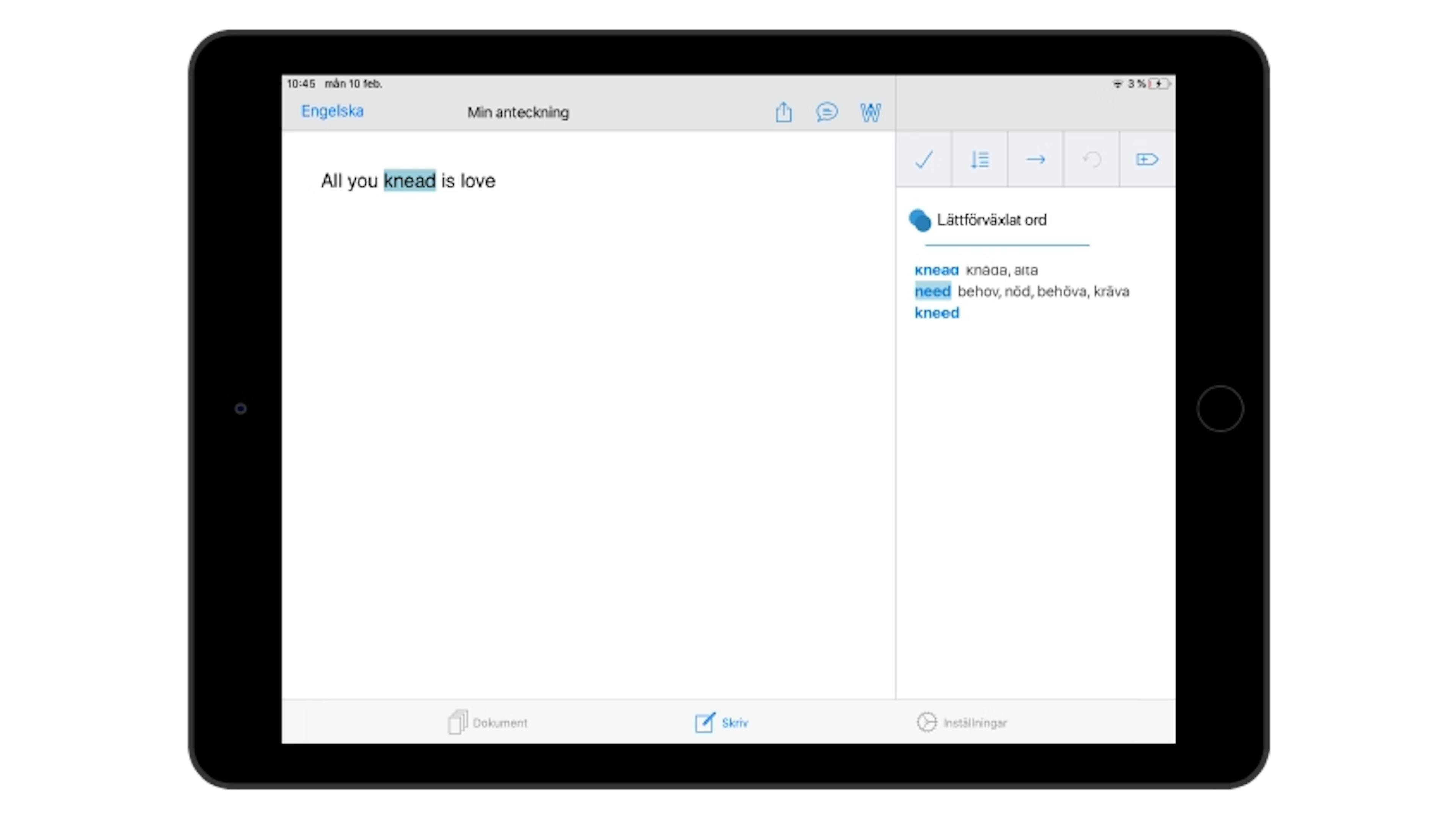 Oribi Writer UI example