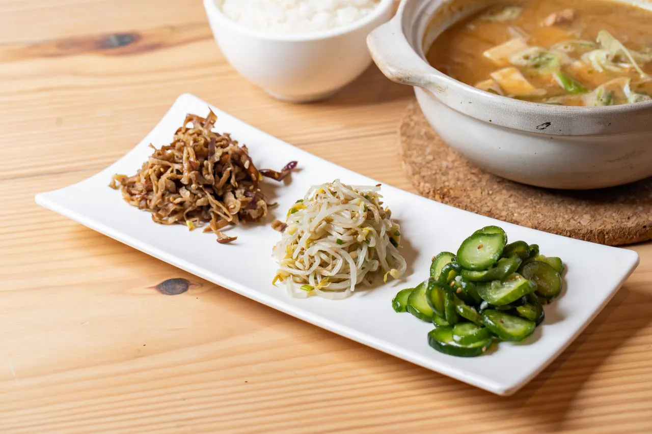 Plate of Japanese pickles