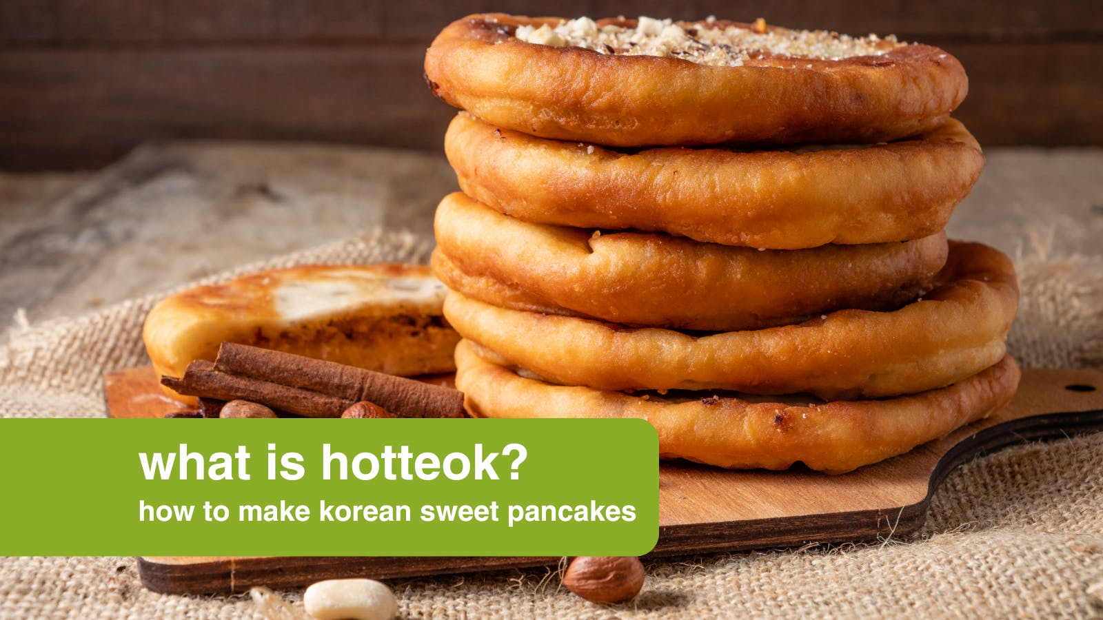 Stack of hotteok Korean pancakes