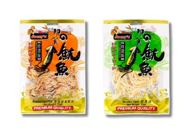 Dried squid snacks