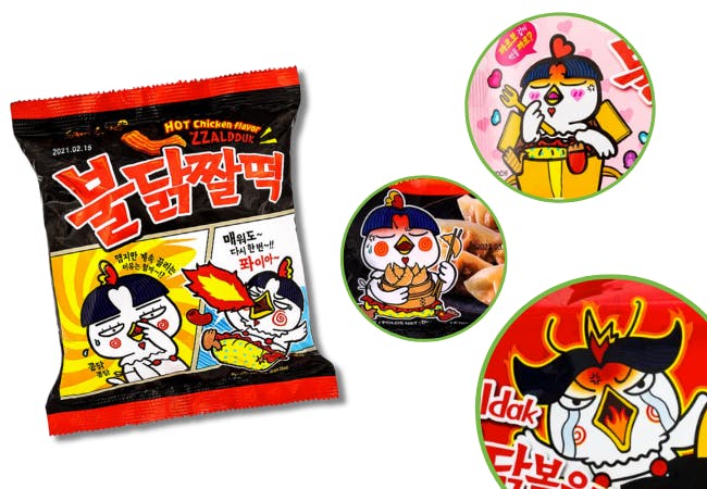 Samyang products and mascot Hochi