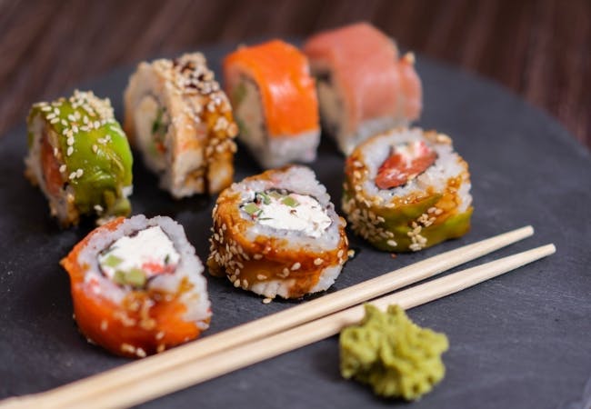 Different kinds of sushi