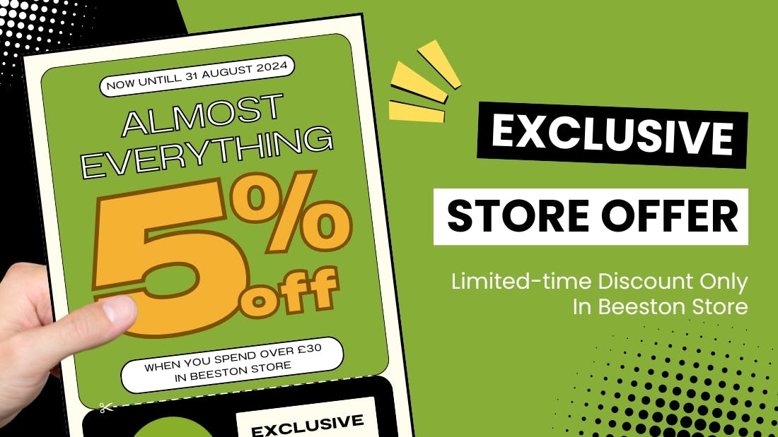 Beeston store discount promotion