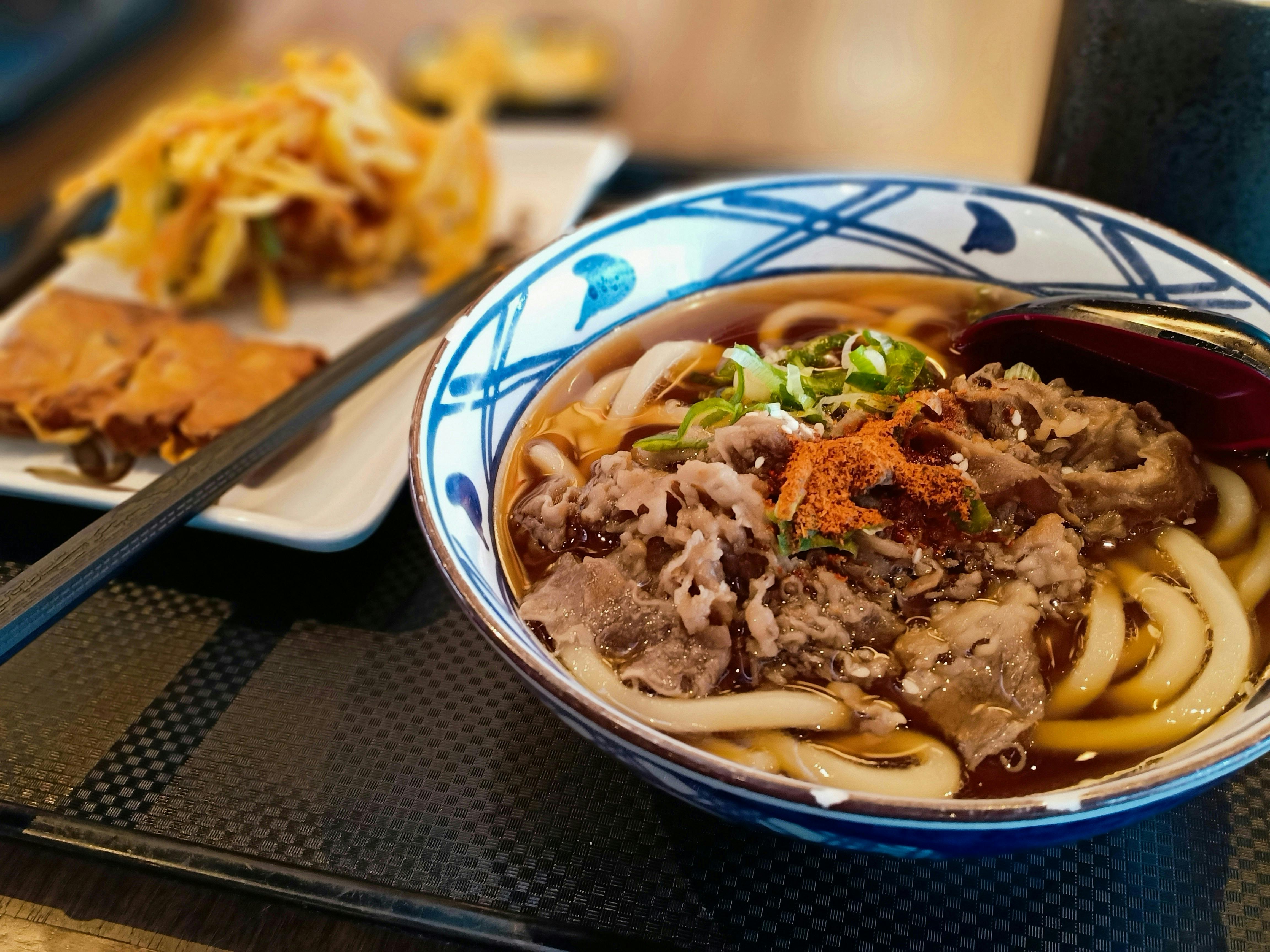 Bowl of udon noodles