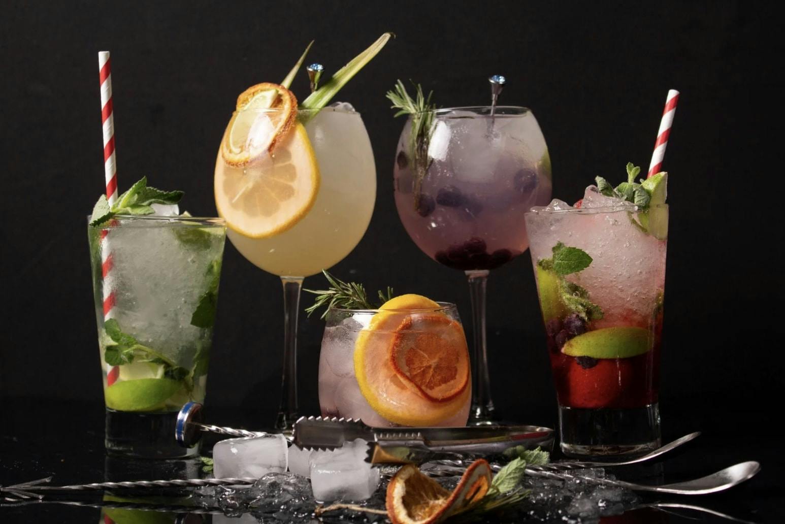 colourful cocktails
