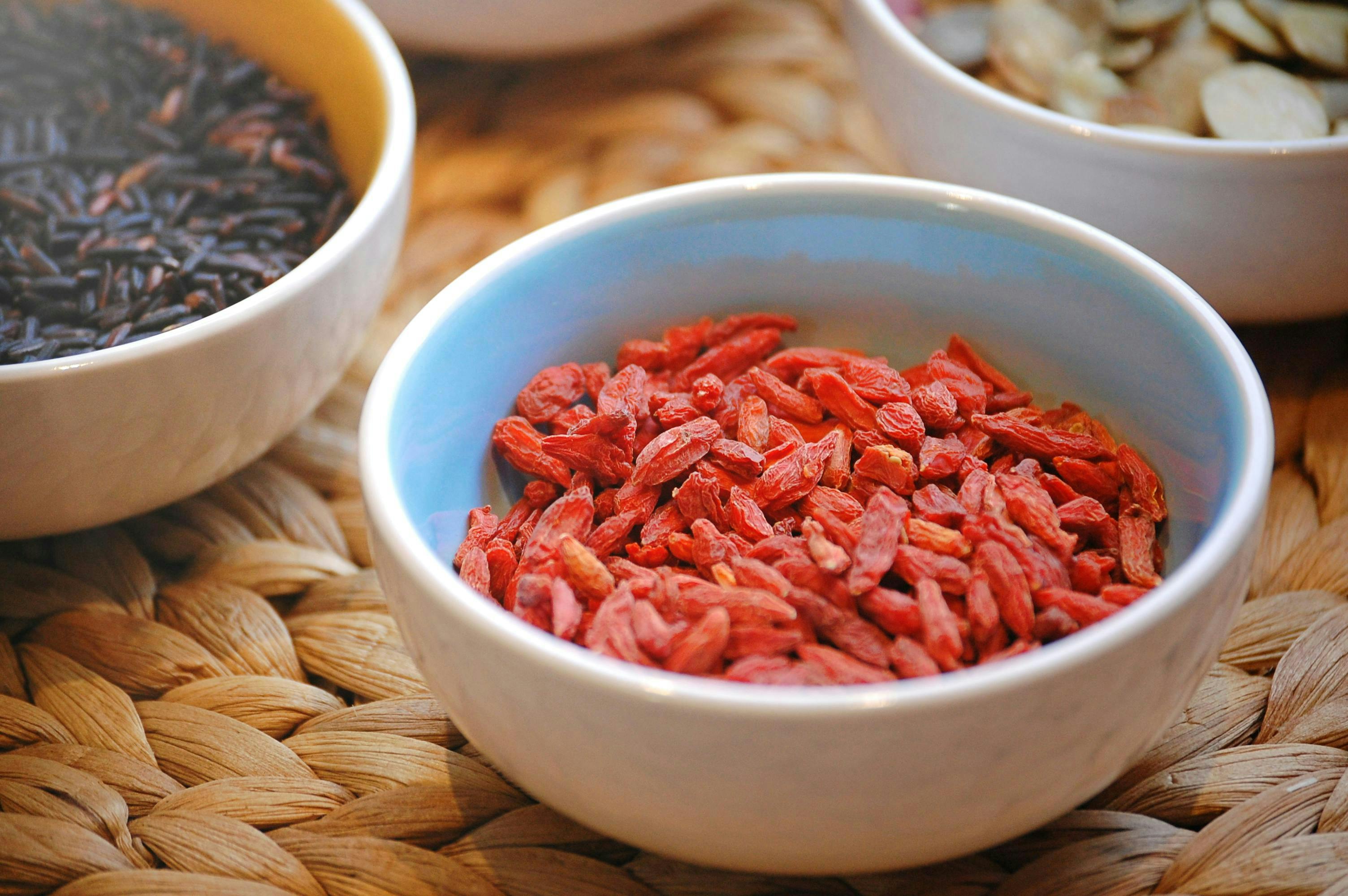 a bowl of goji berries