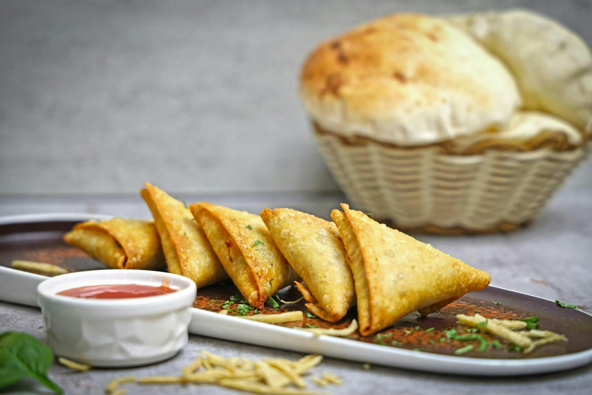 samosas on a plate