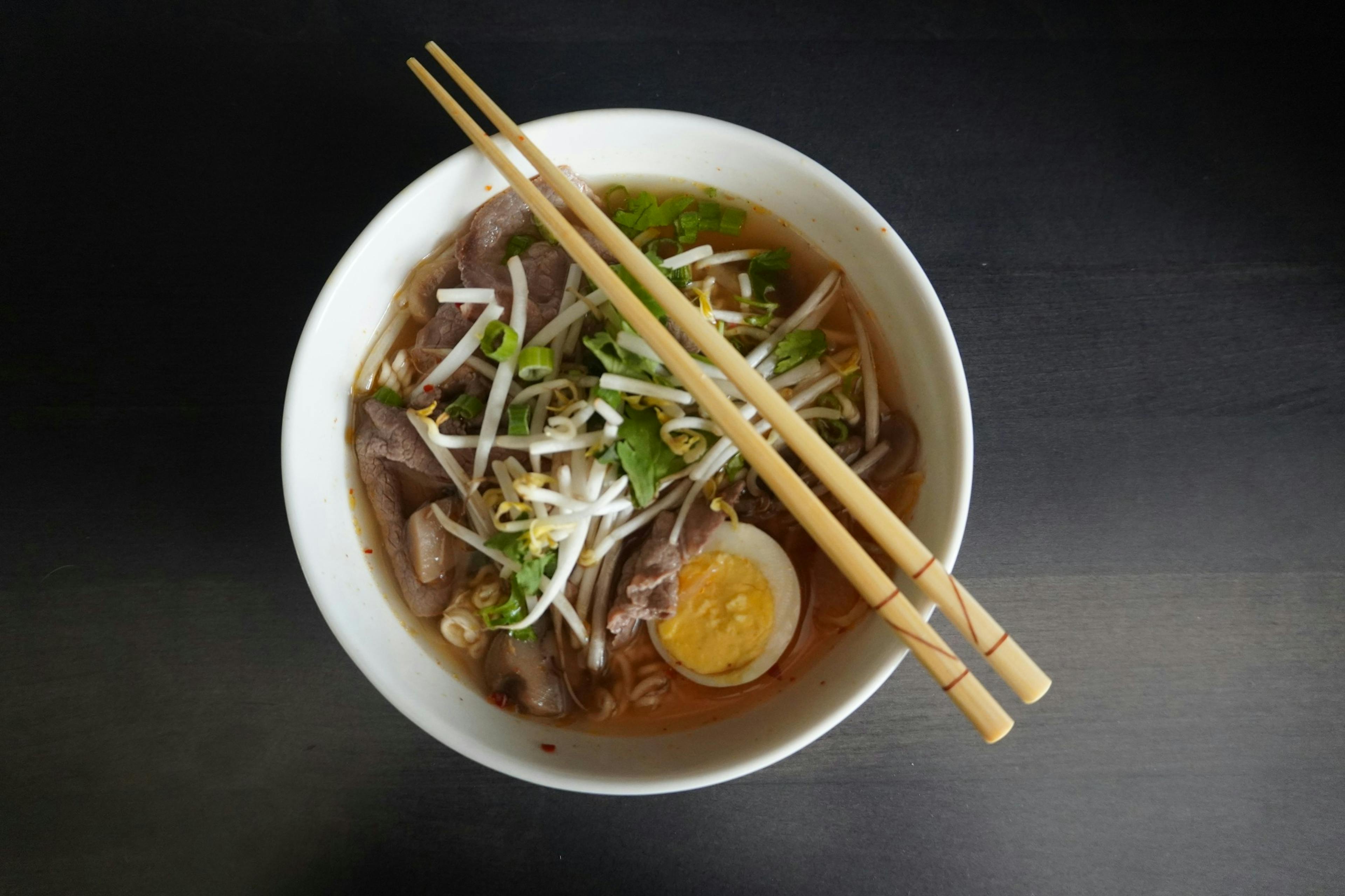 ramen with chopsticks