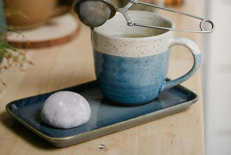 mochi and tea