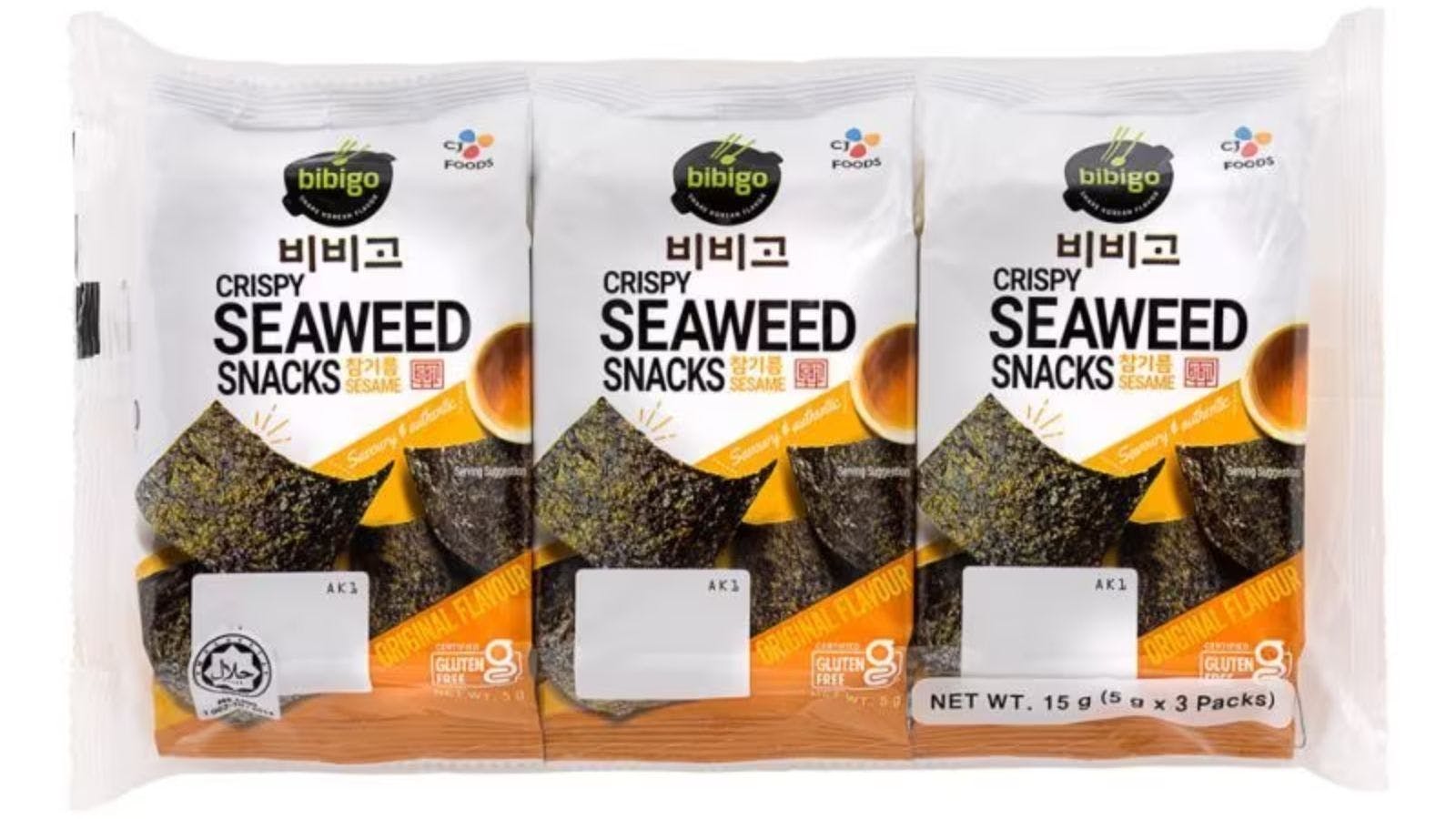 CJ Bibigo Crispy Seaweed Snacks (Sesame Original Flavour)