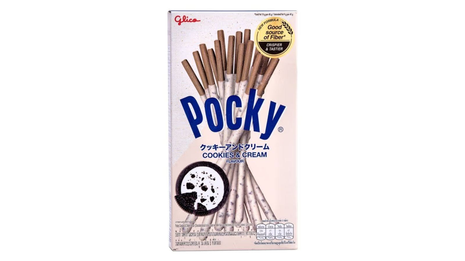 Pocky cookies and cream