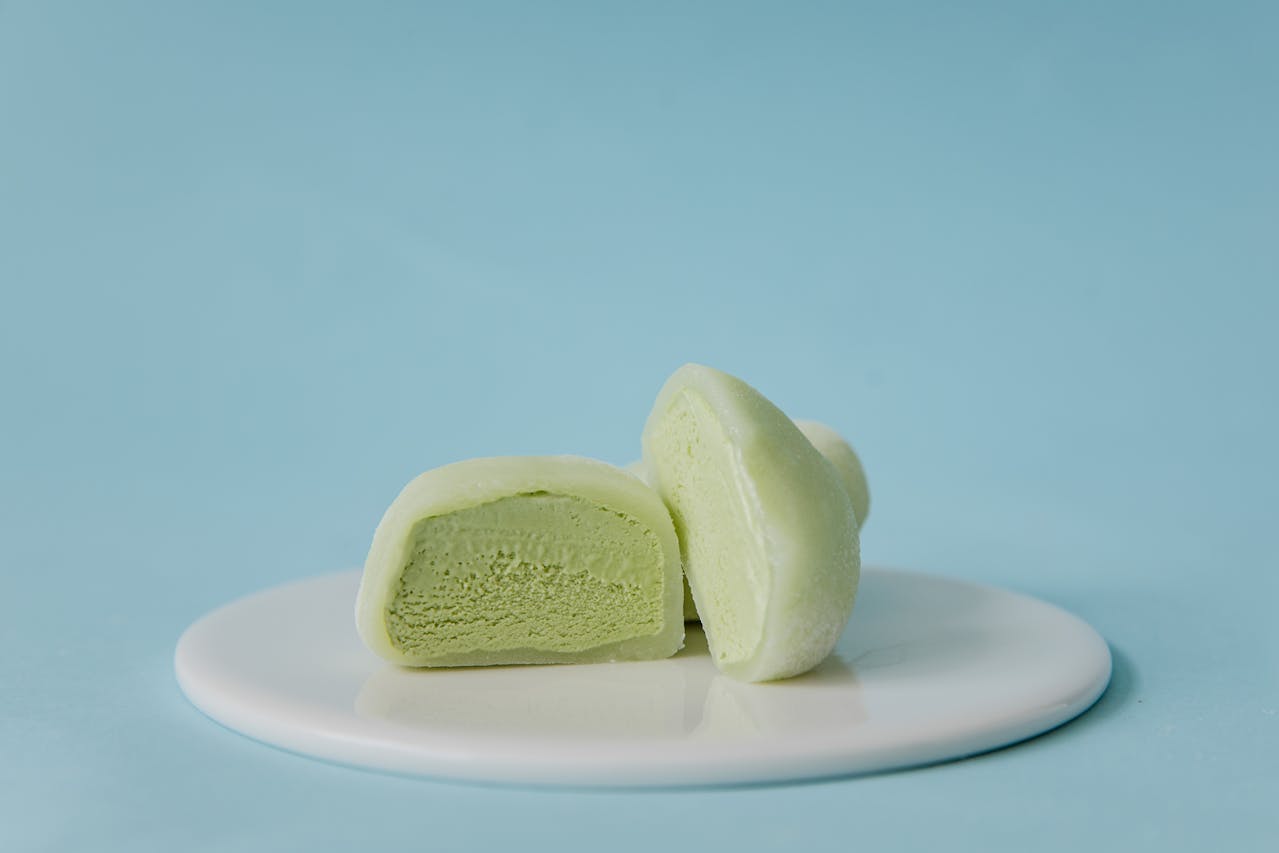 Matcha ice cream mochi