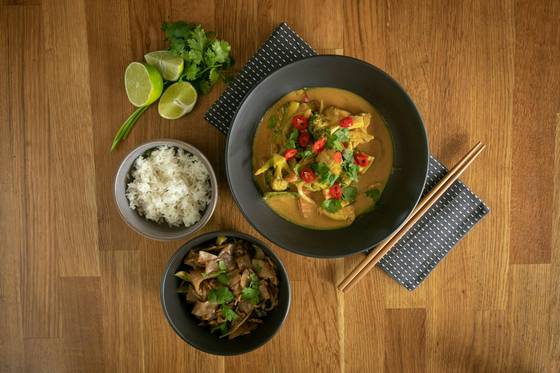 a Thai curry dish with rice