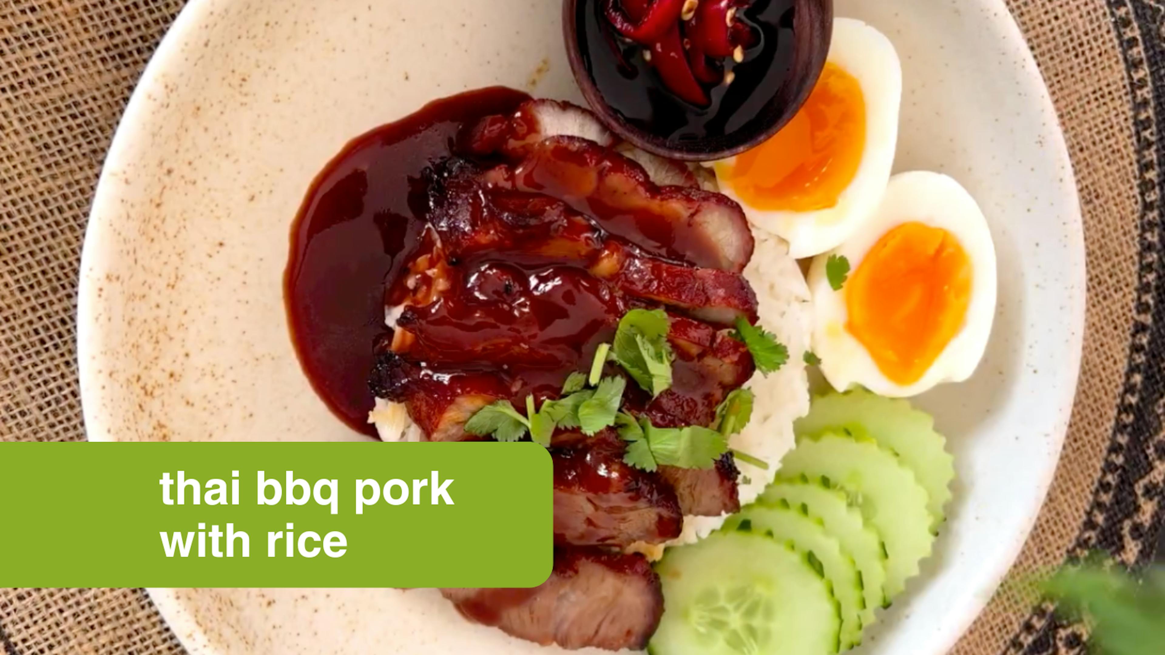 thai bbq pork with rice