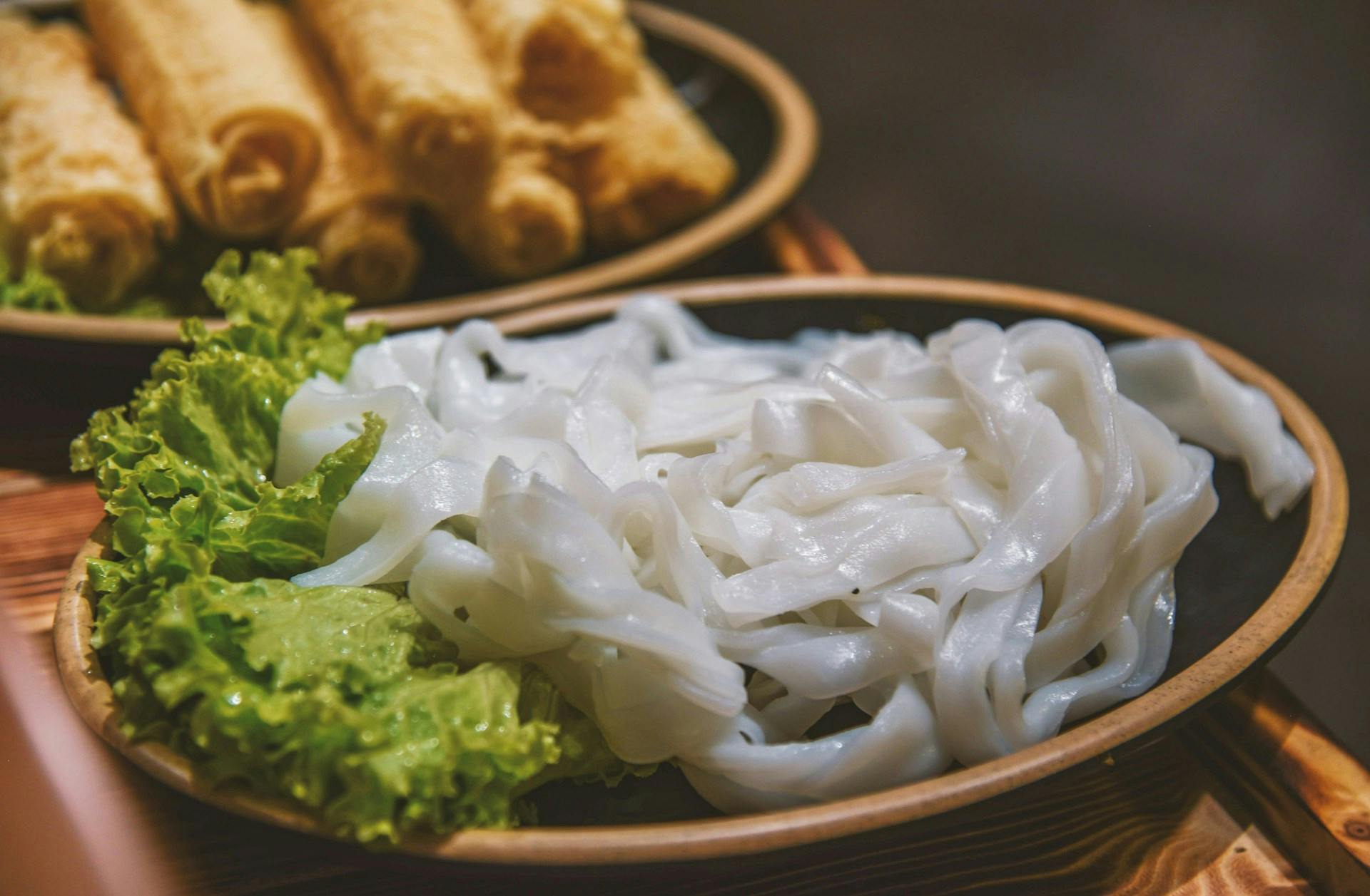 A dish made with rice noodles