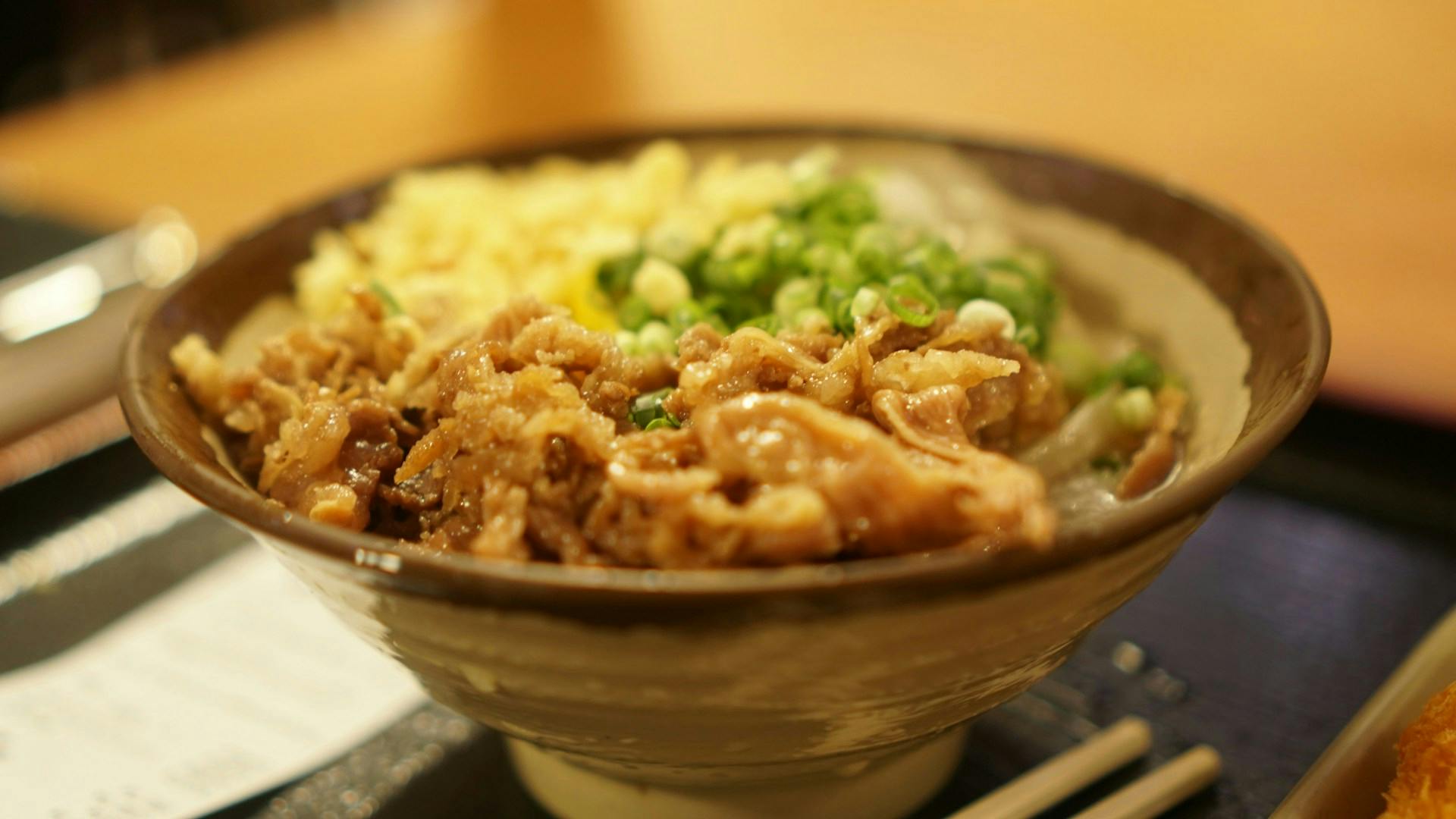 Donburi bowl served at a Japanese restaurant