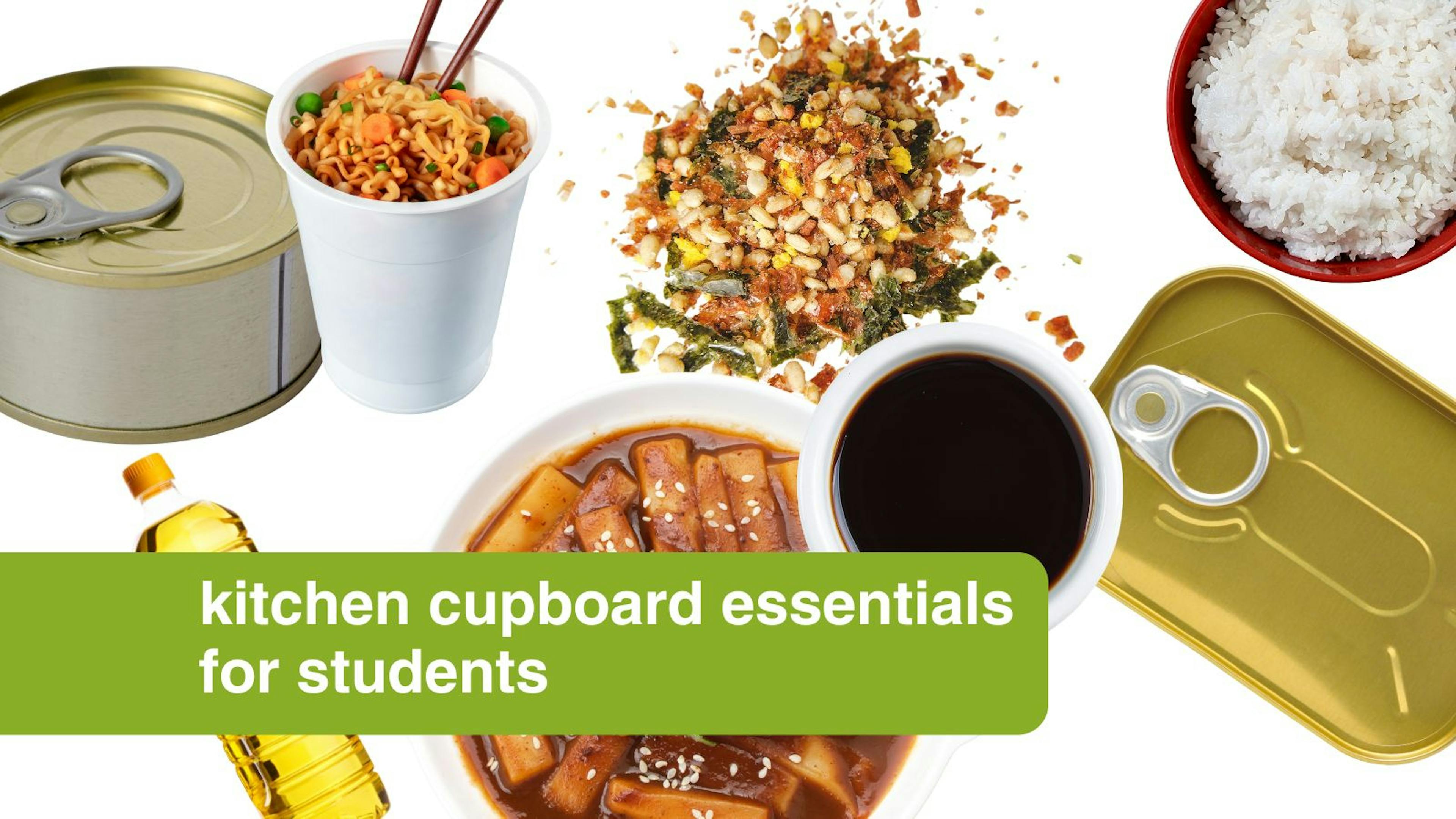 Kitchen cupboard essentials for students at Oriental Mart