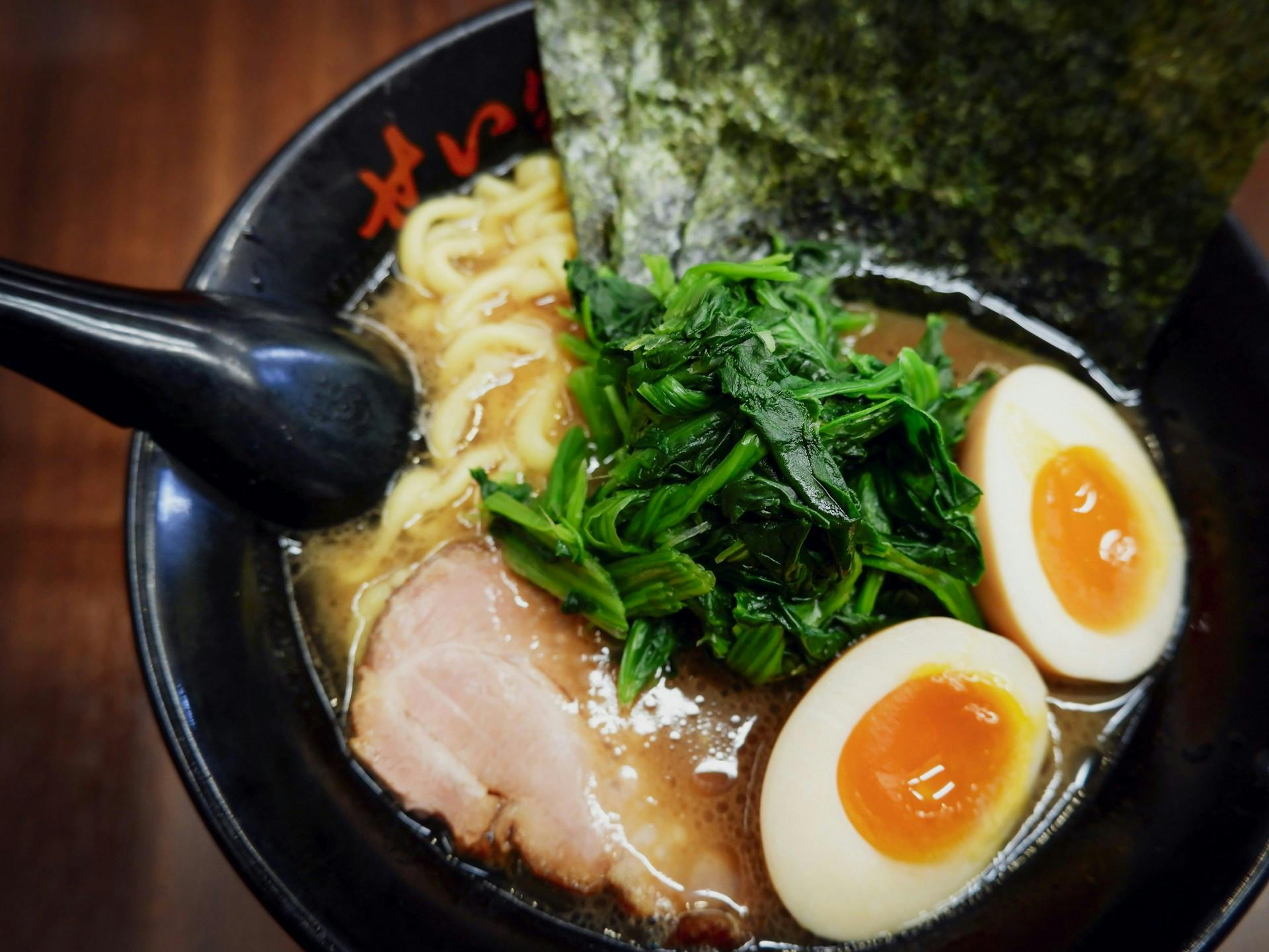 Ramen with seaweed and eggs