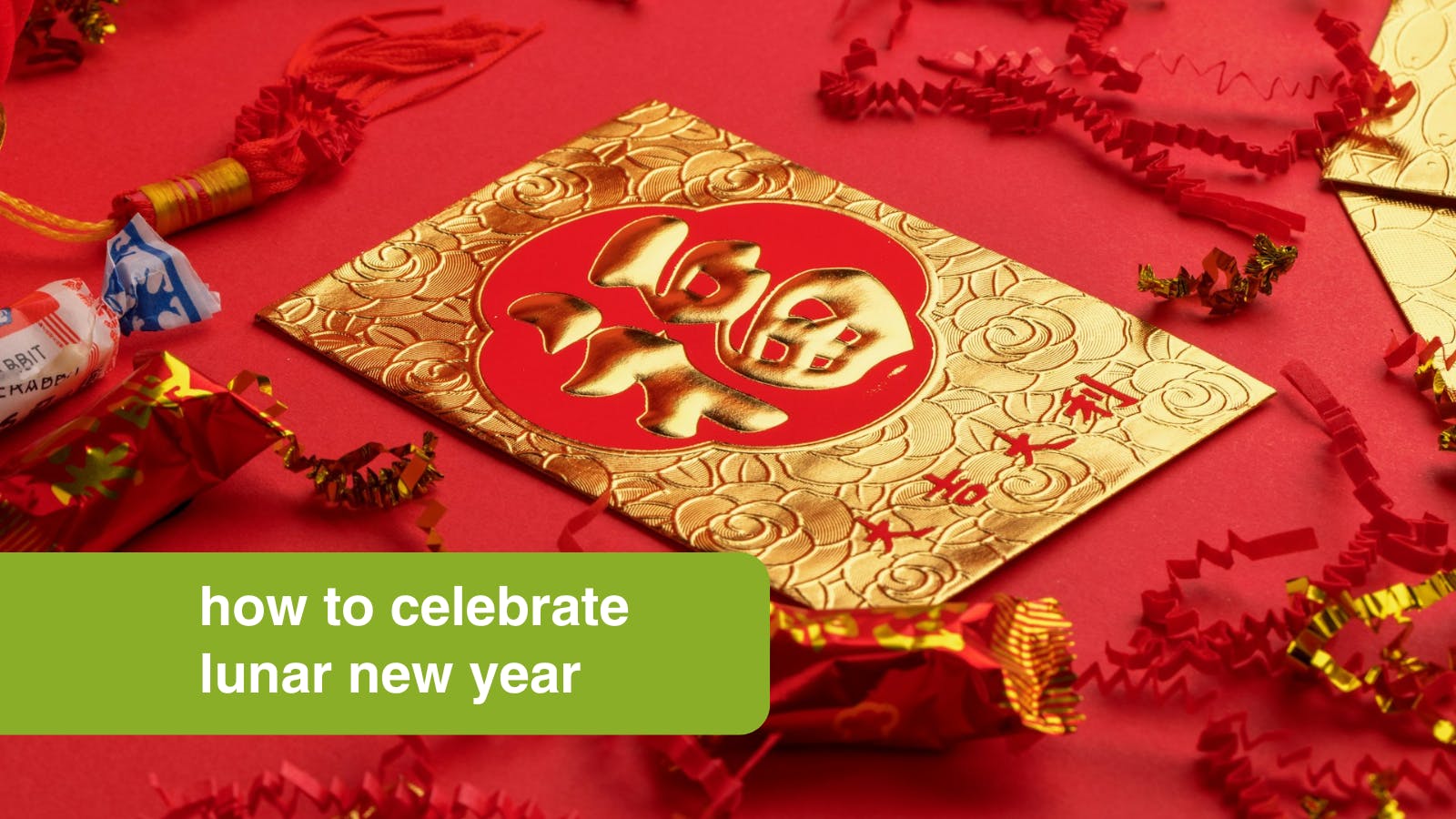 Chinese New Year red and gold decoration