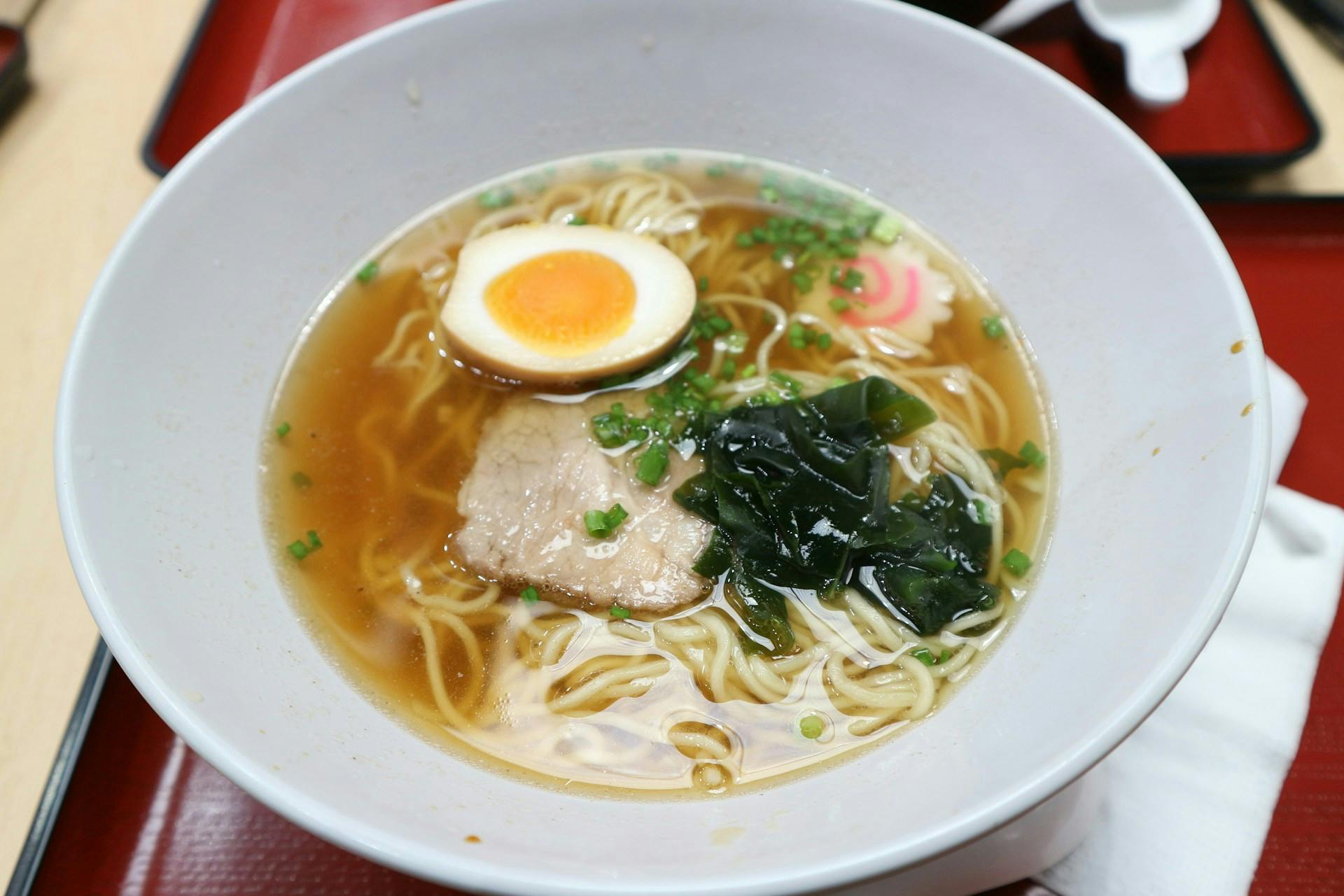 Soy ramen with toppings