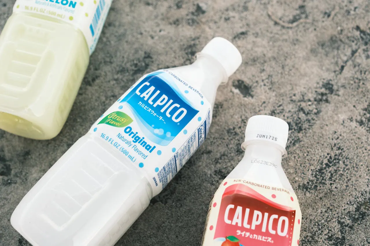 Calpis Japanese drinks bottles