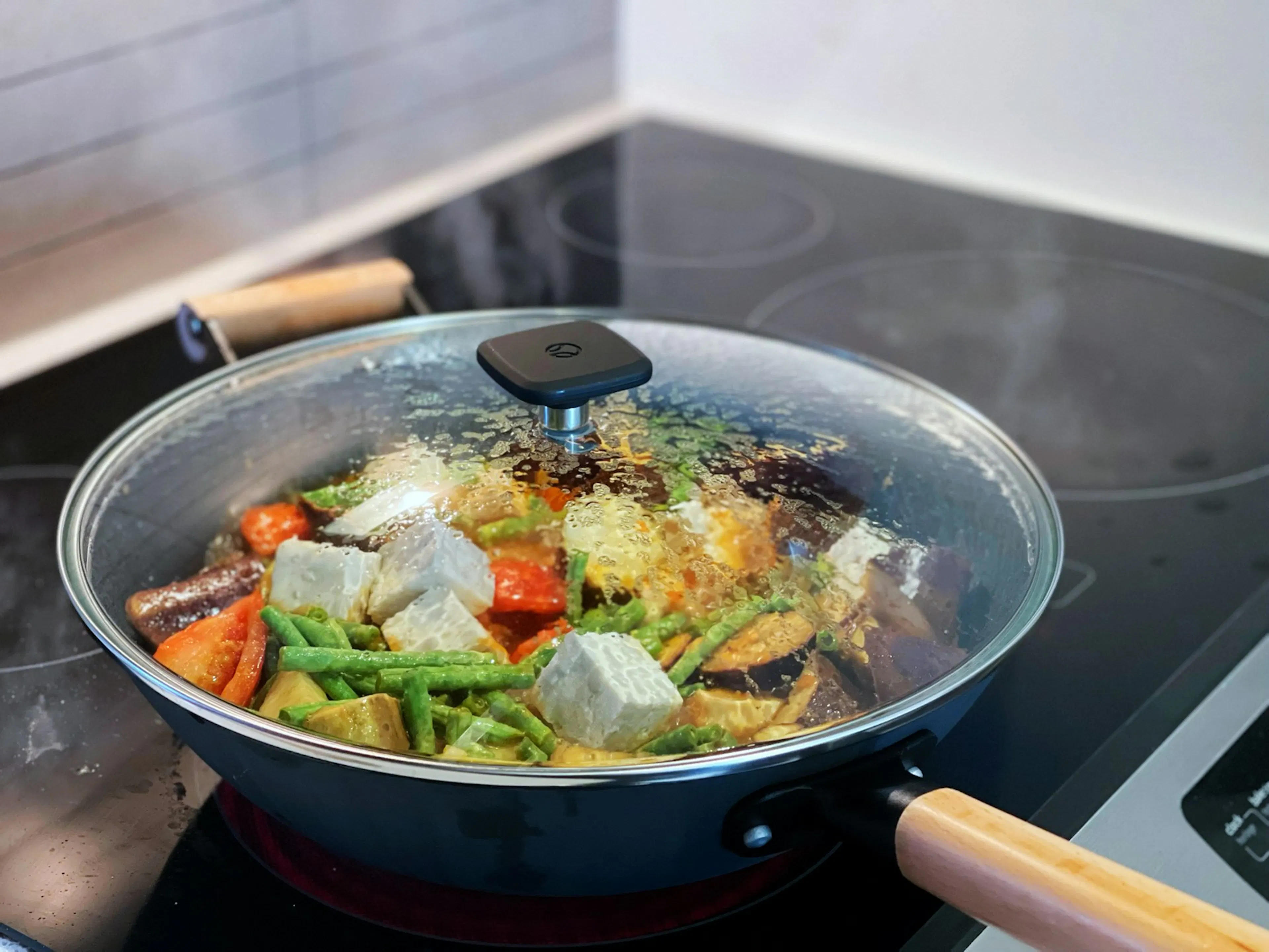 Vegetables cooking in a wok