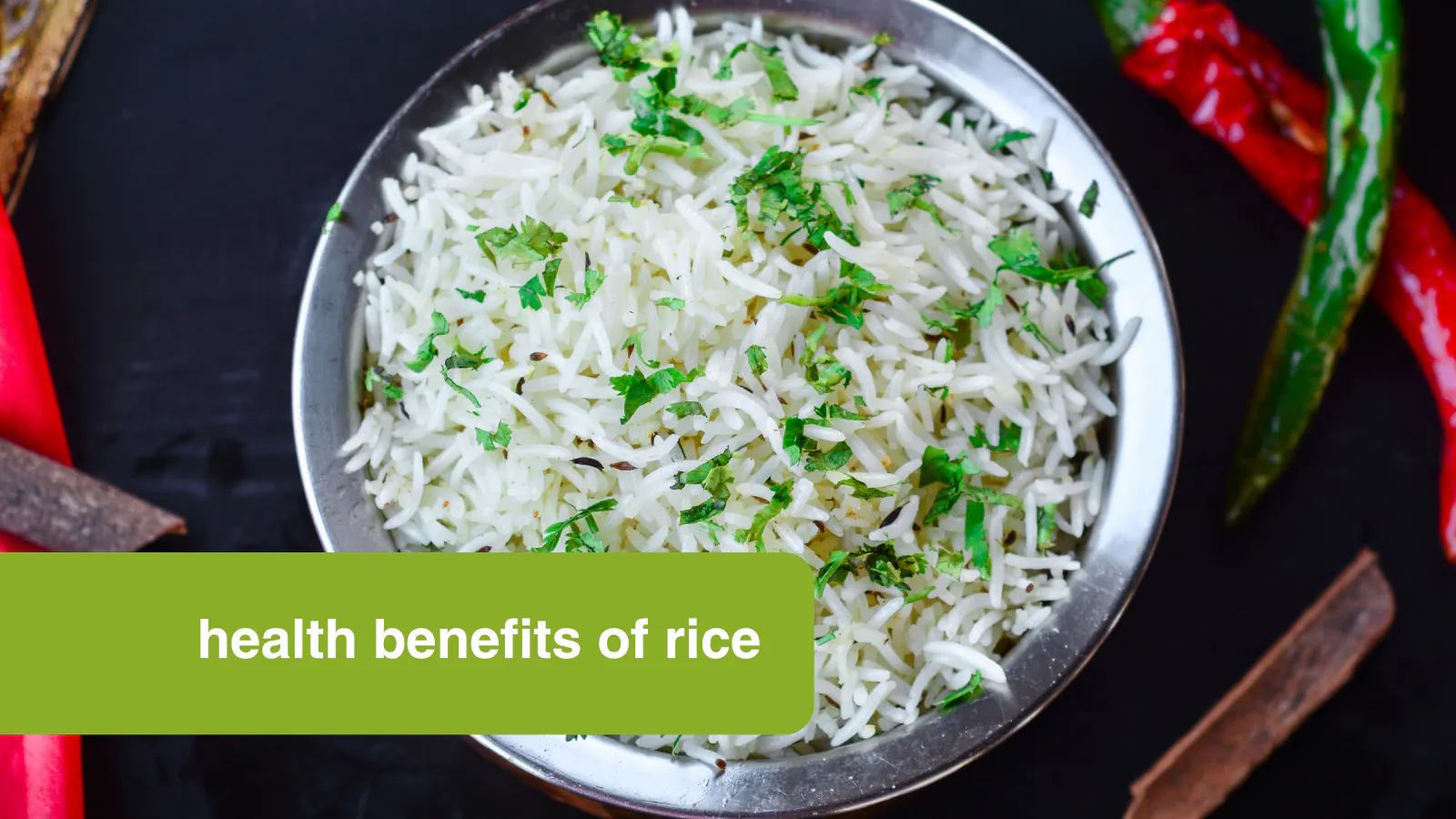 metal bowl of rice and corriander