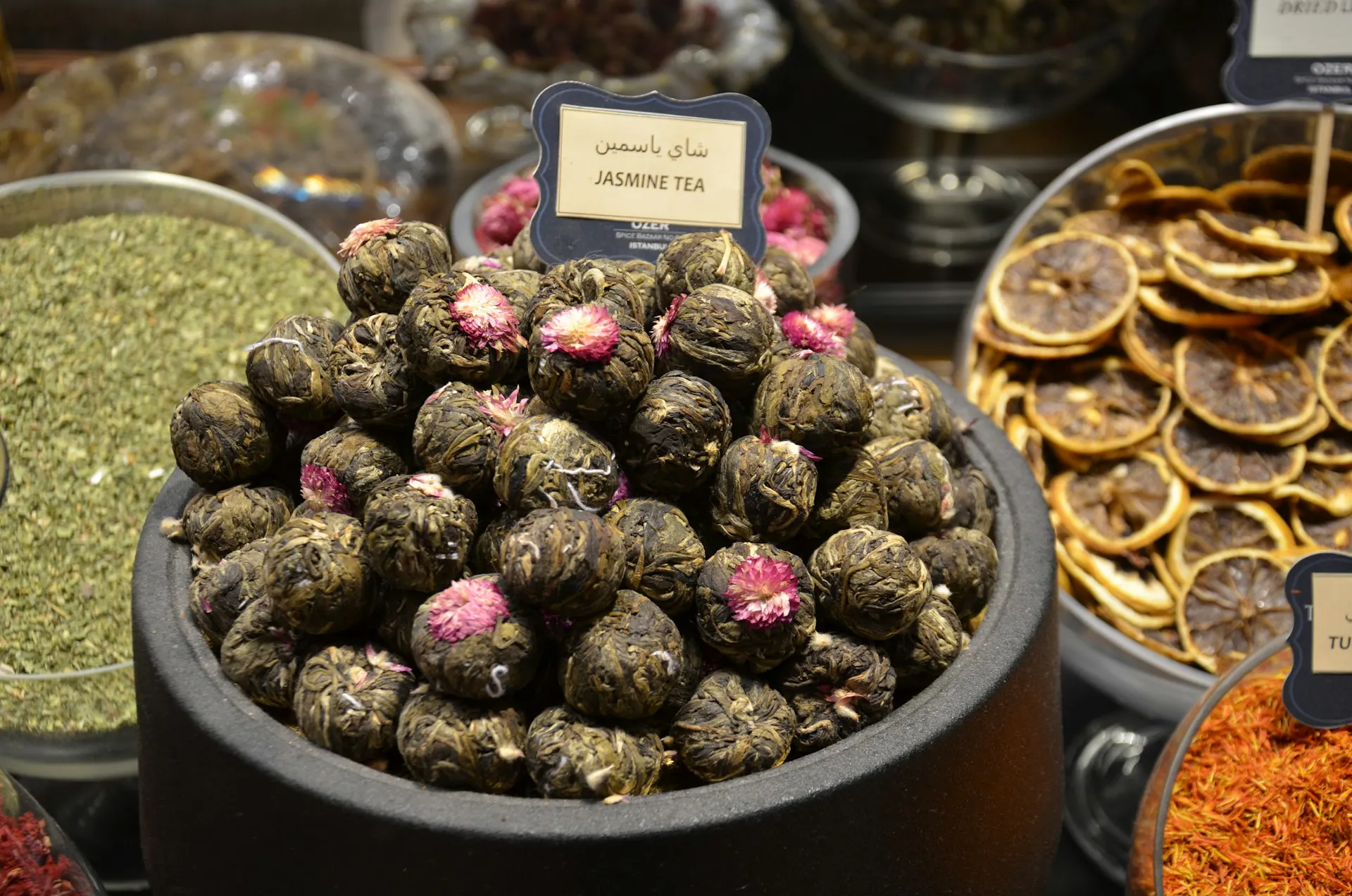 Chinese flowering tea balls