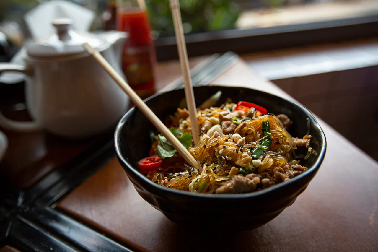 Japchae noodles