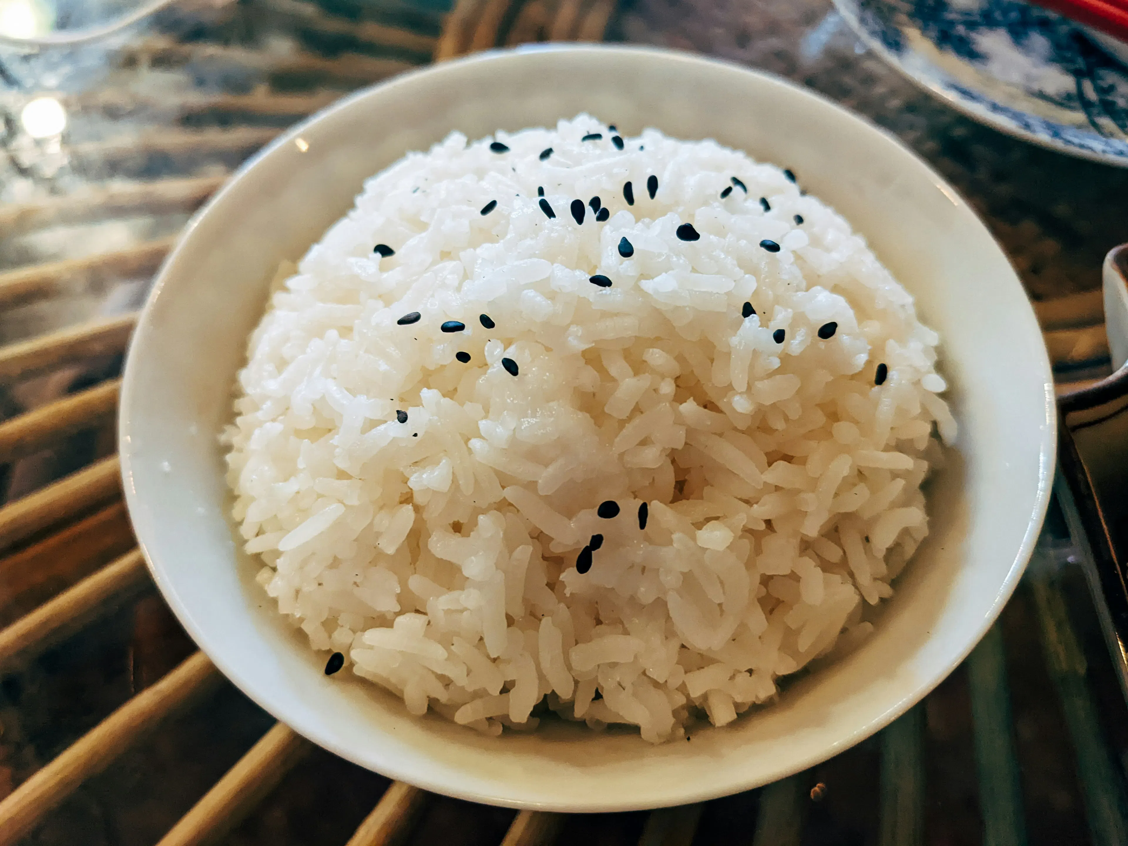 Cooked rice in a bowl