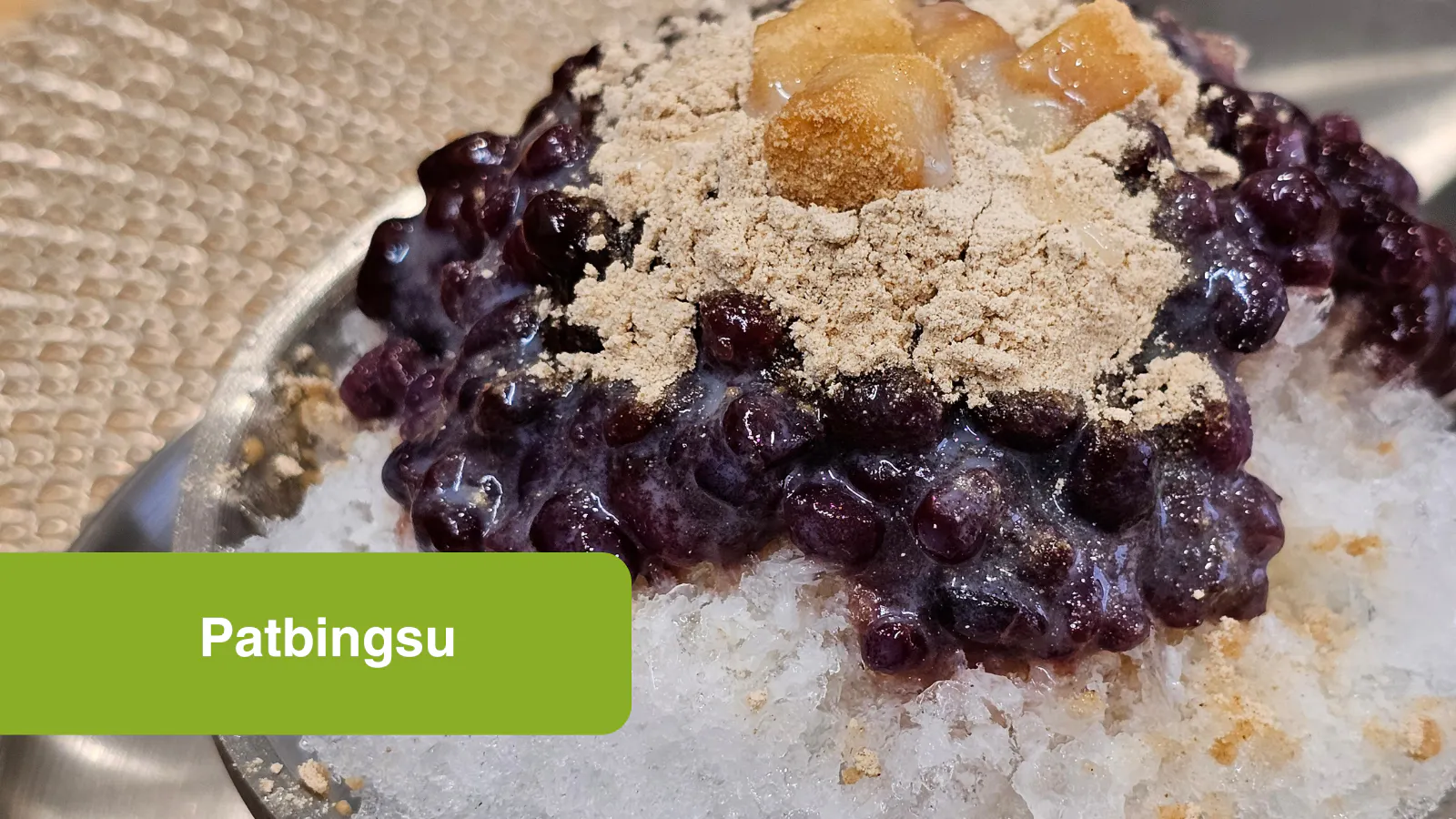 Patbingsu, a shaved ice dessert