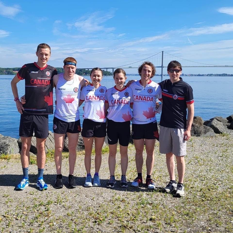 Image of the 5 athletes and one coach who are representing Canada at the 2022 World Orienteering Championships.