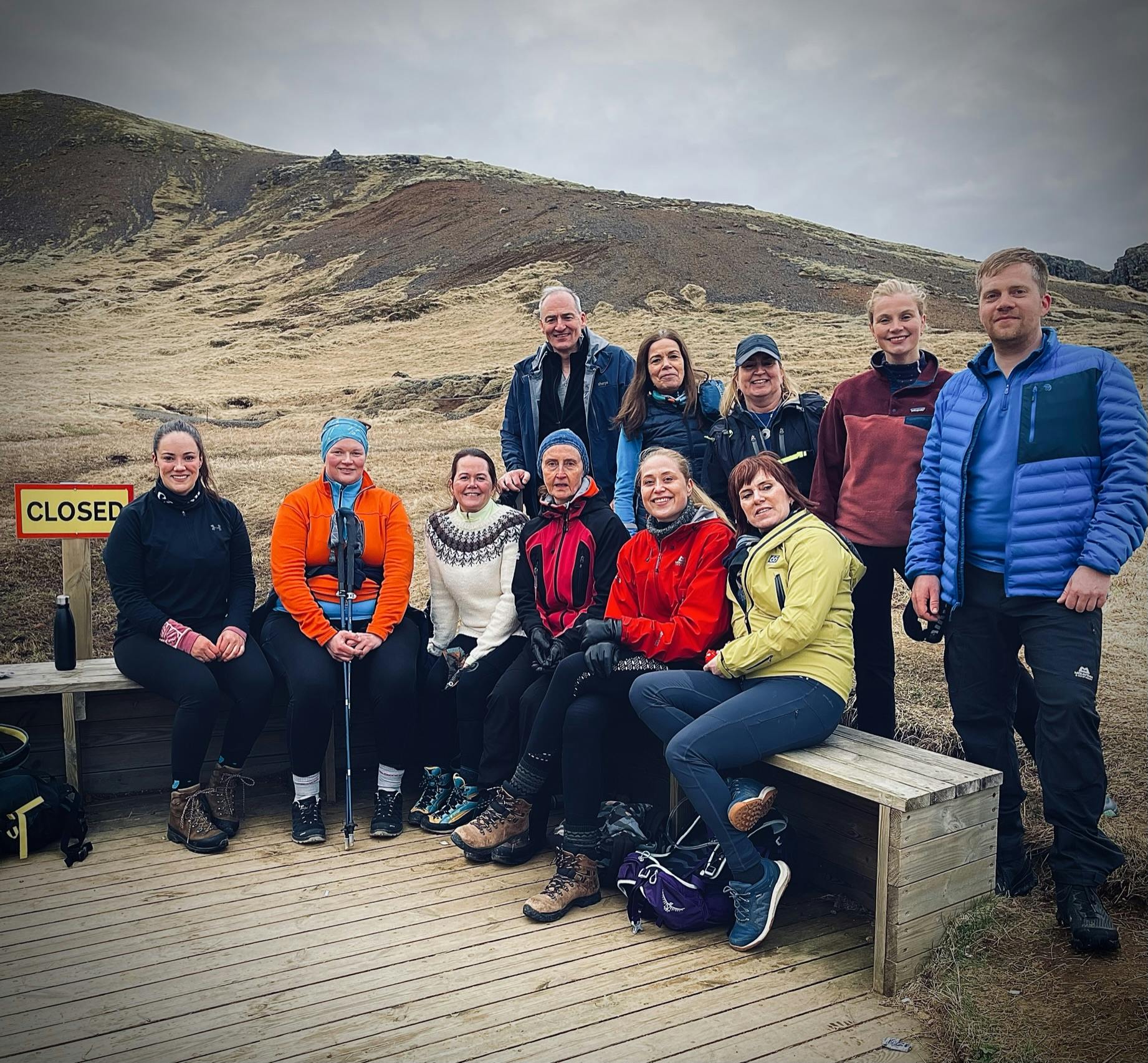 Origo staff hiking in Reykjadalur