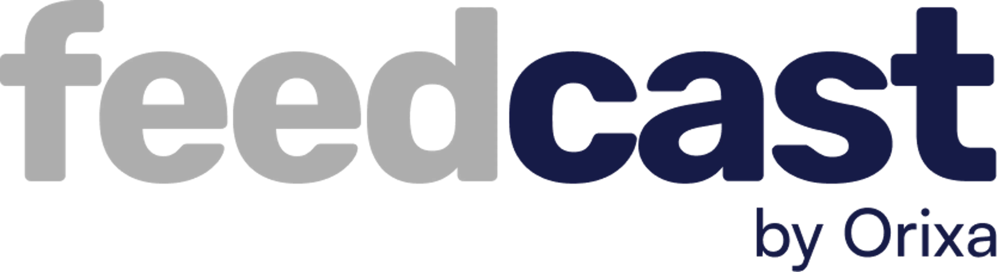 Logo feedcast gris
