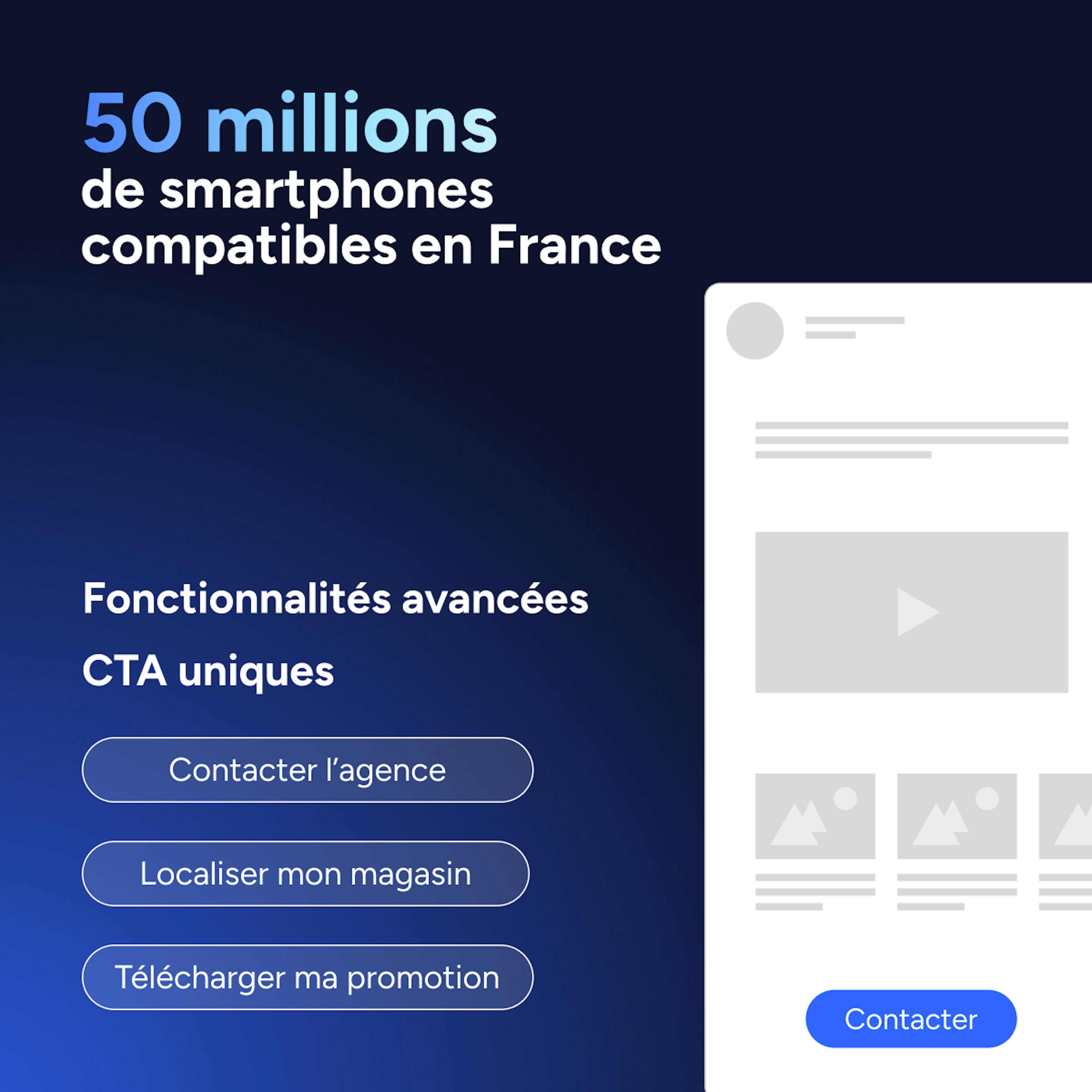 50 millions de smartphones compatibles en France : Email, sms, rcs