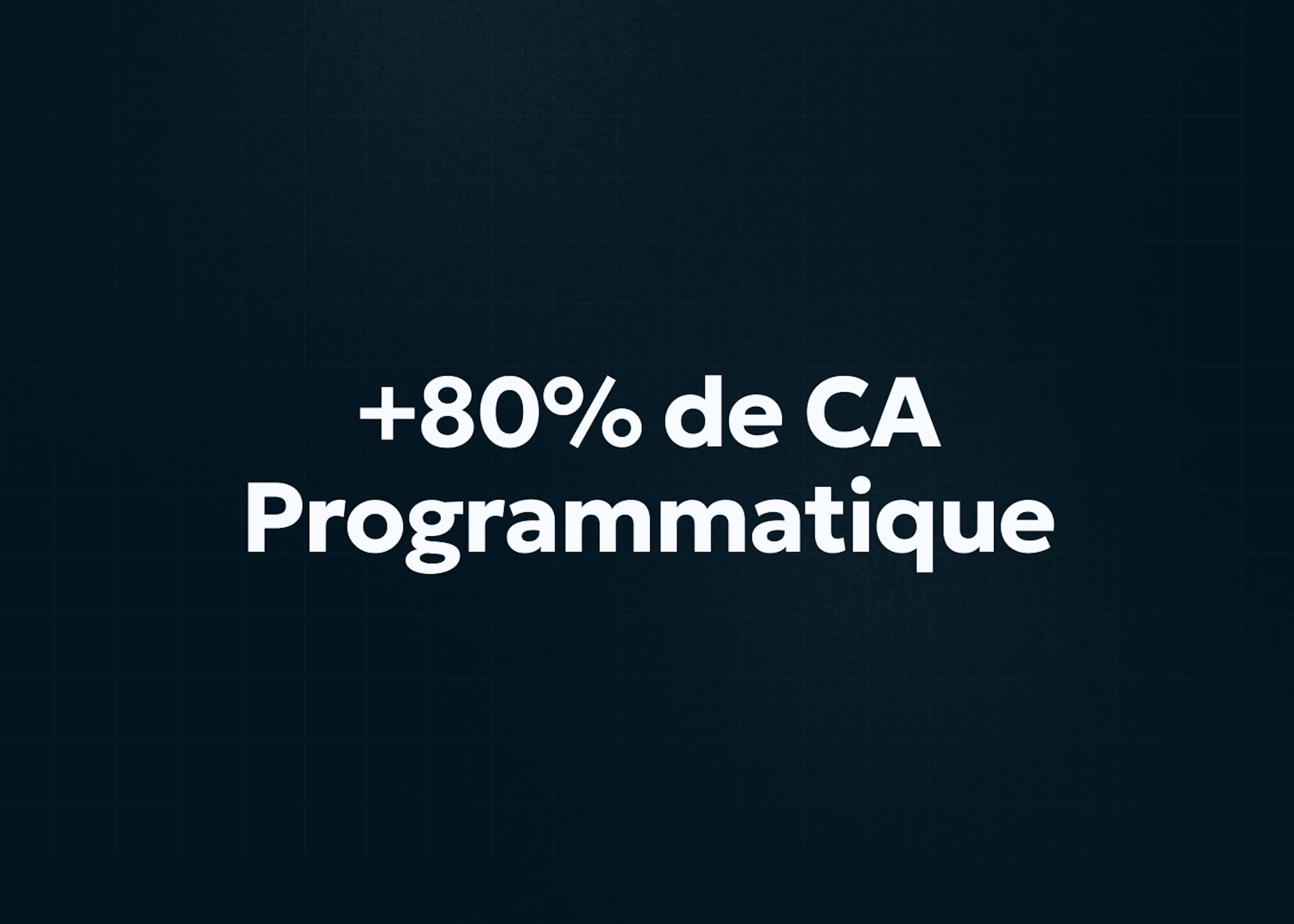 80% de CA en programmatique