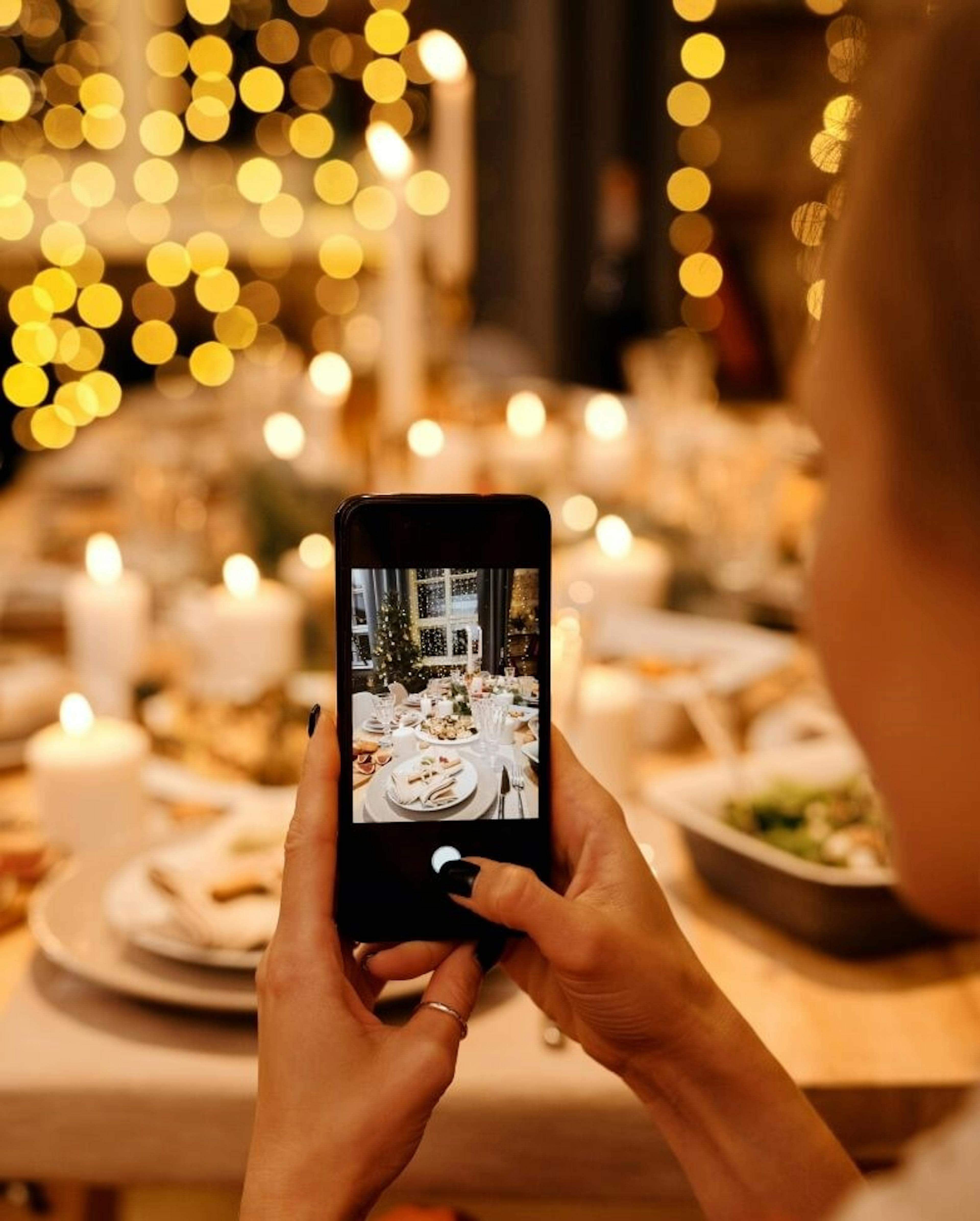 photo table de Noël smartphone