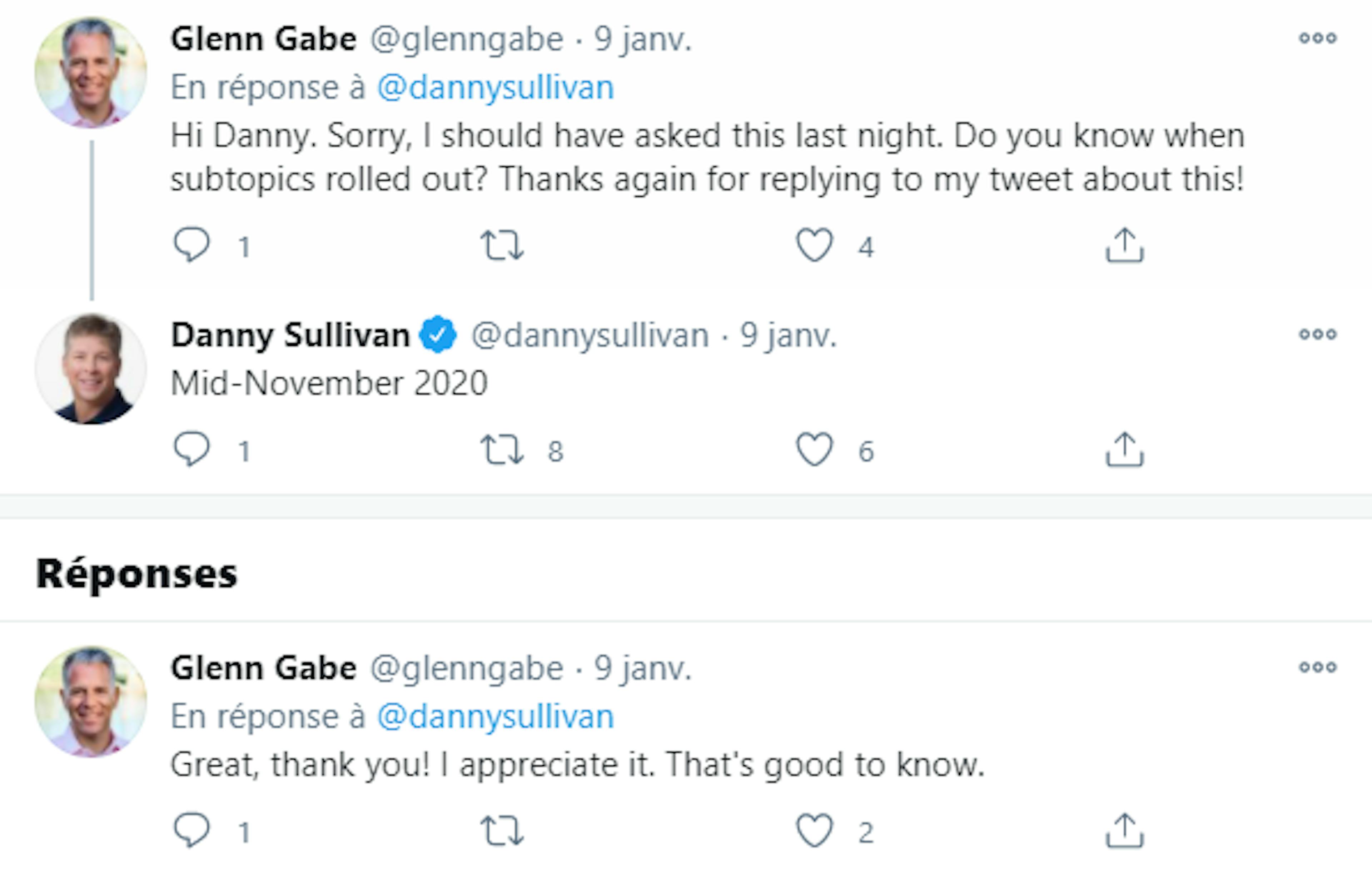 google tweet sous thématiques