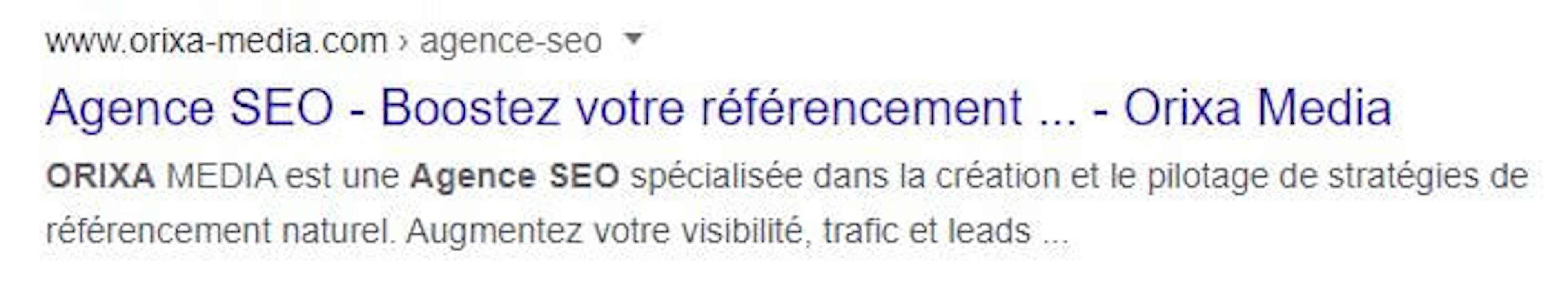 Balise Meta Description dans Google