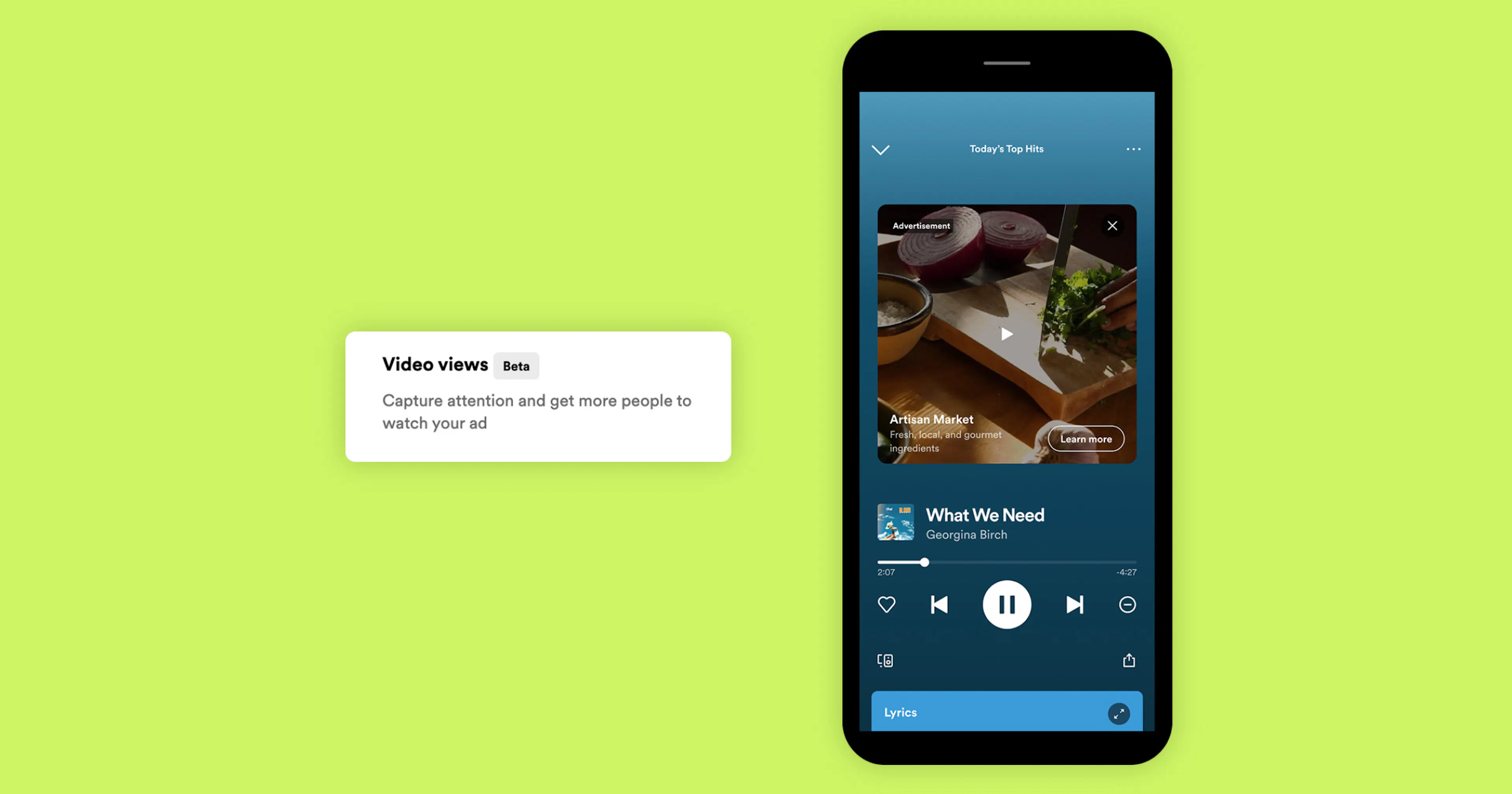 Screen d'un écran Spotify