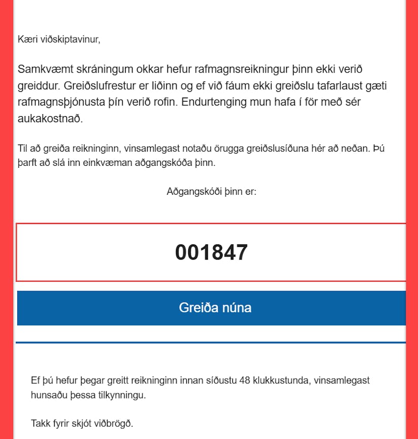 Svikapóstur í umferð