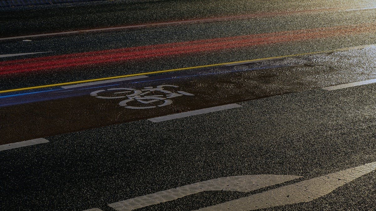 Piste cyclable en agglomeration