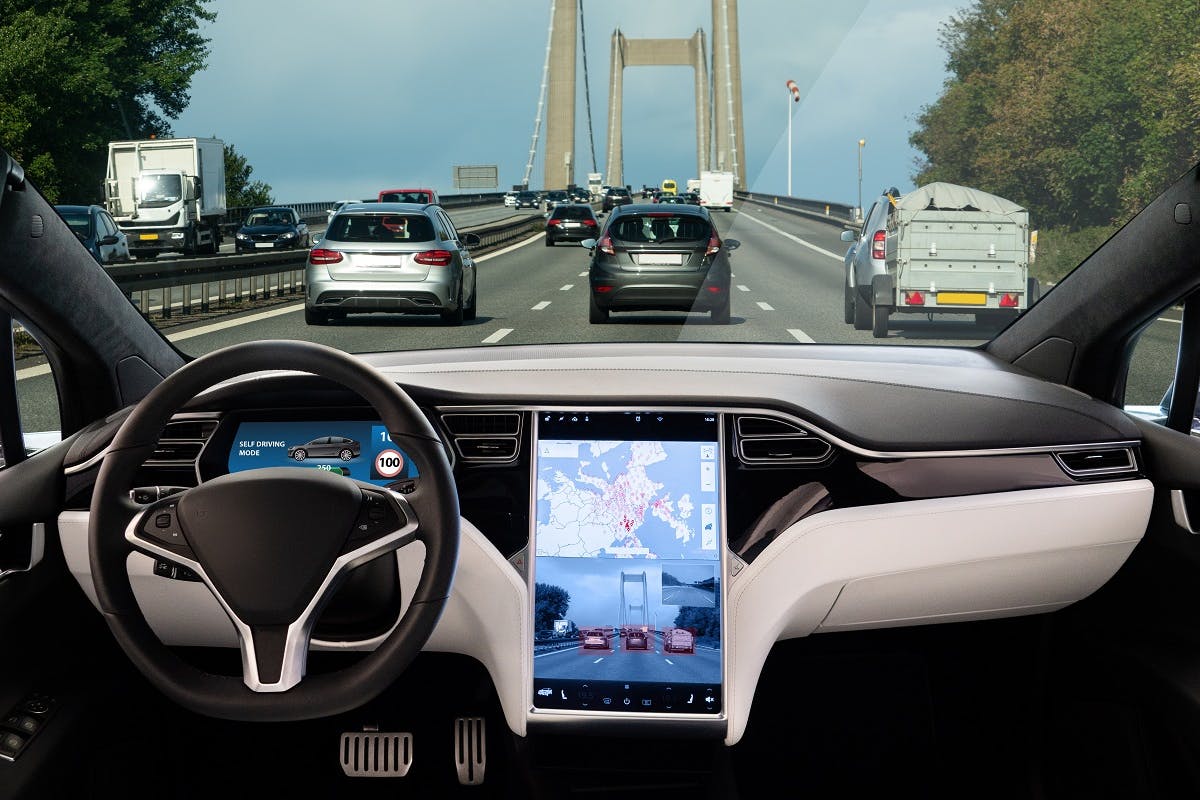 Voiture autonome en circulation