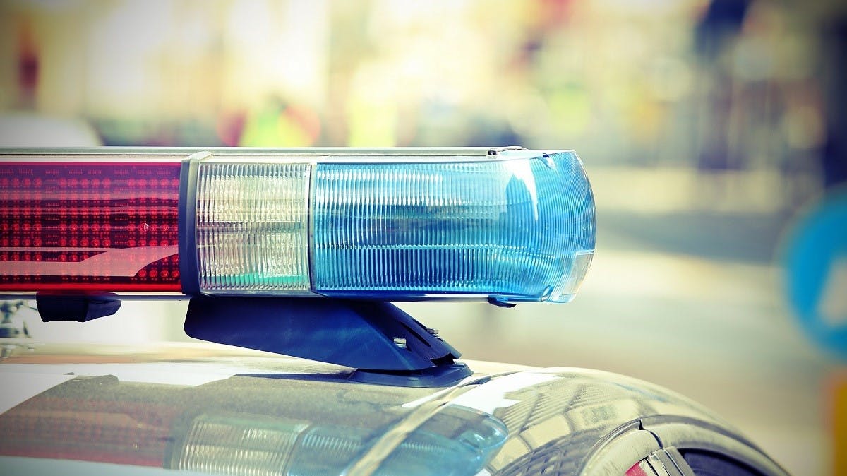 Gyrophare d'une voiture de police