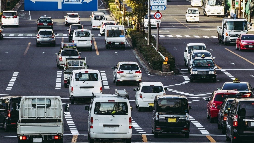 Usagers circulant a gauche au Japon