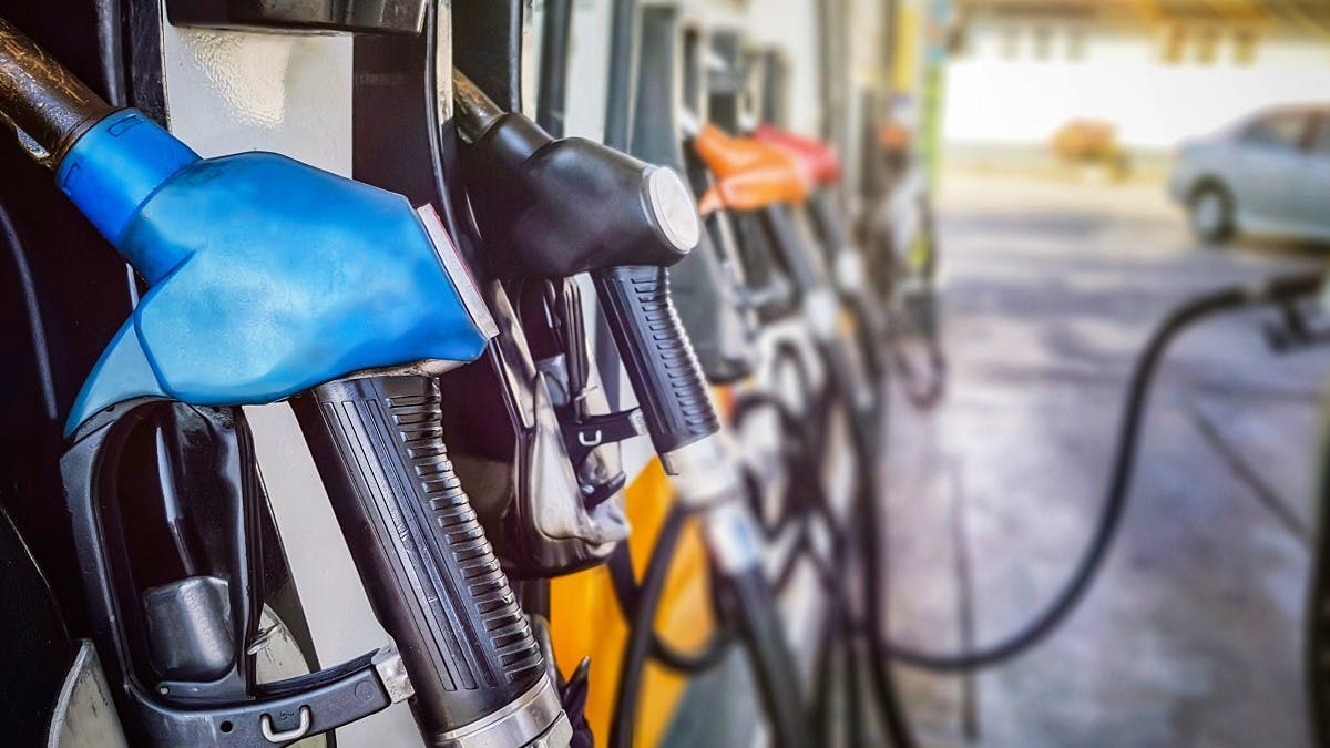 Pistolets à carburants d'une station service