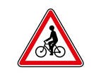 Panneau de danger de débouché de cycliste