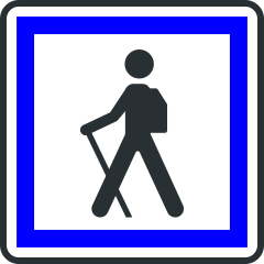 Panneau de point de depart d'itineraire pedestre